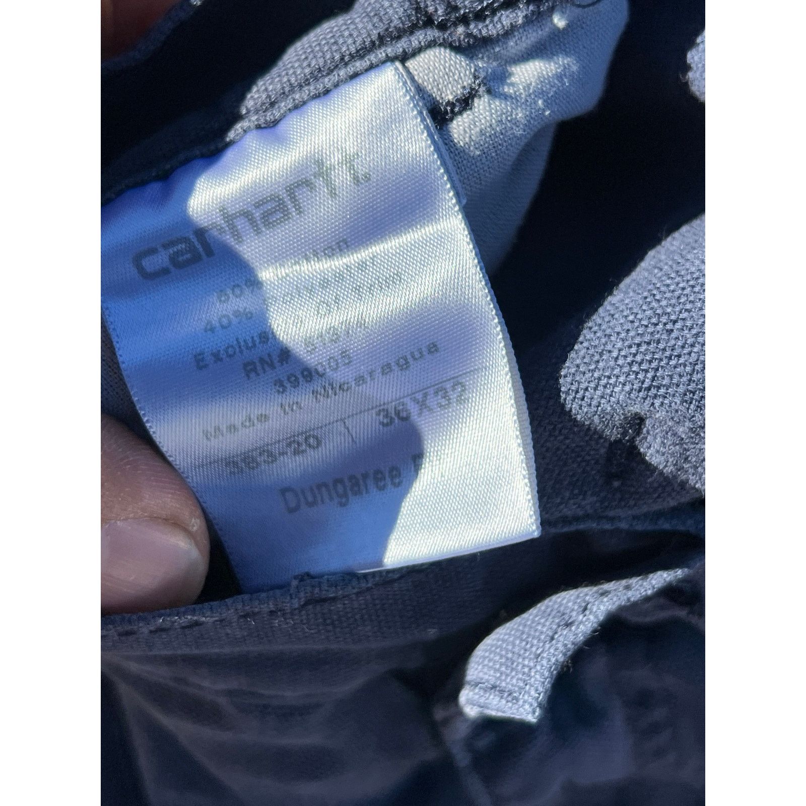 Carhartt Carhartt Men's Carpenter Pants 36 Navy Soft Canvas Dungaree Size US 36 / EU 52 - 3 Thumbnail