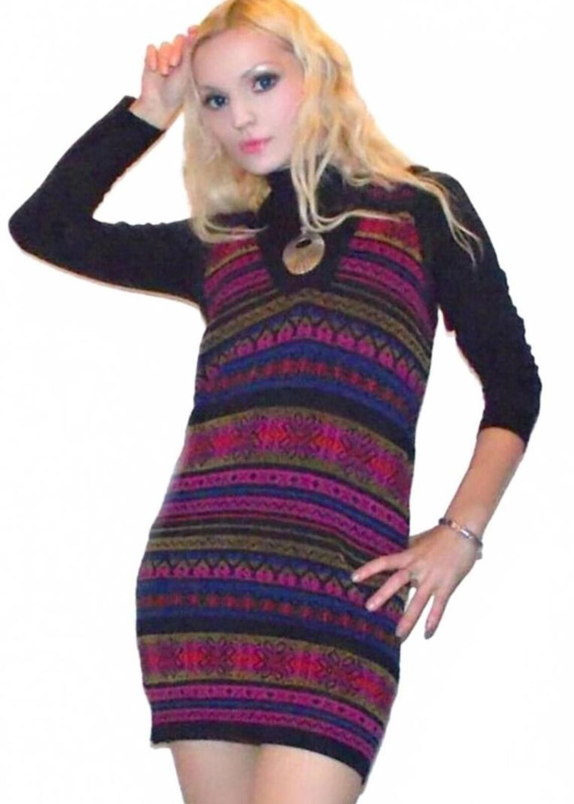 Other The Limited Wool Dress Women's Large Pink Striped Boho NWT Size L / US 10 / IT 46 - 5 Thumbnail