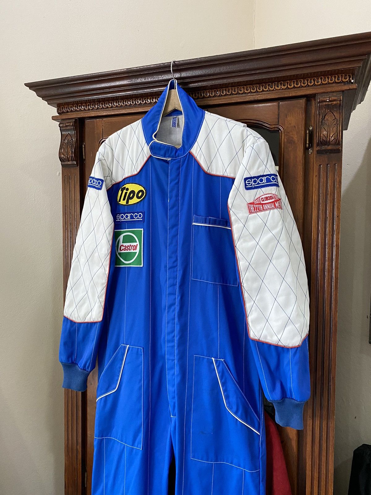 Vintage 🔥RARE🔥 Vintage SPARCO Racing Kart Suit Royal Blue/White Size US 36 / EU 52 - 21 Thumbnail