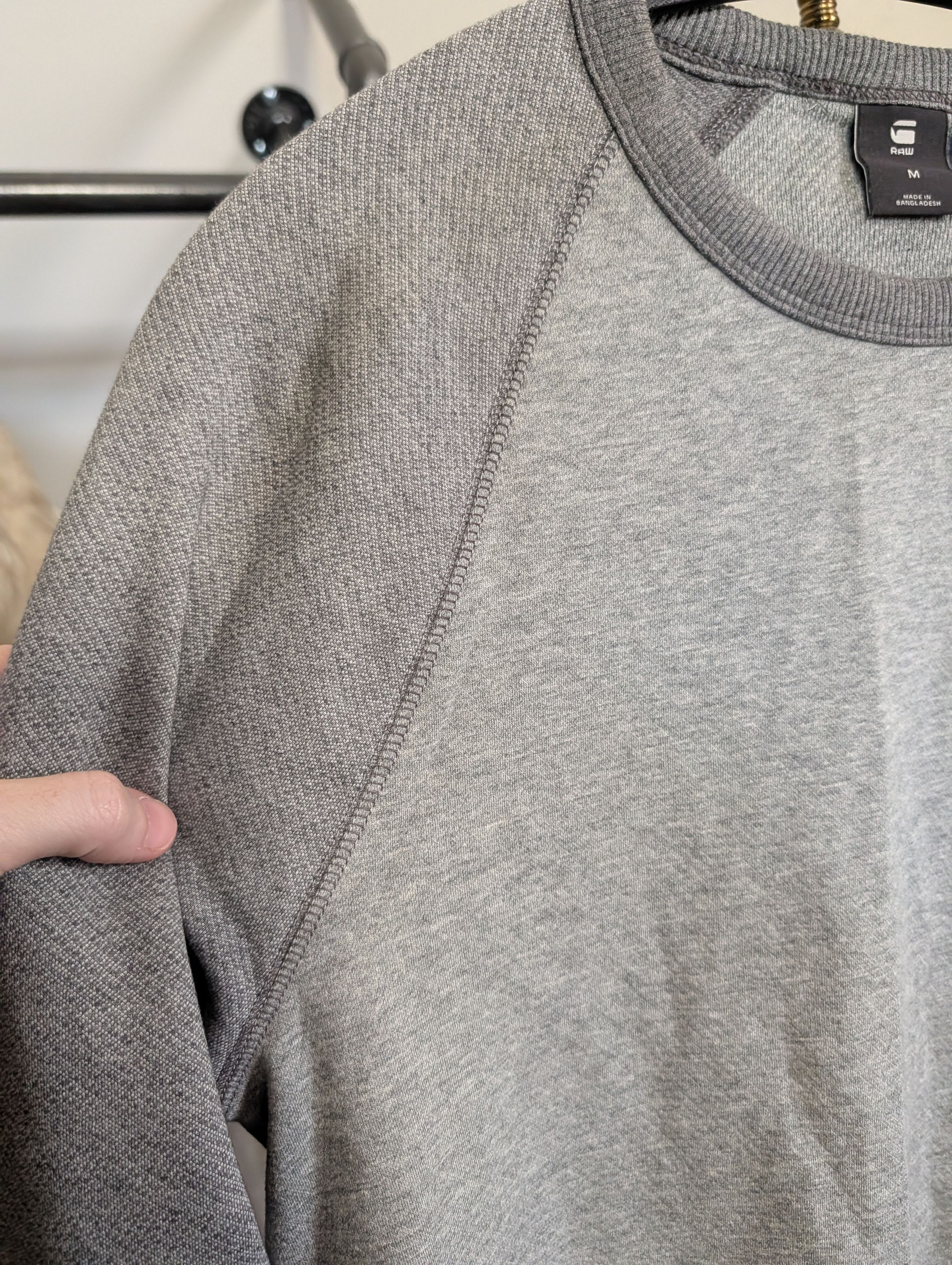 G-Star Gray 3D logo raglan sleeve terry sweatshirt M Size US M / EU 48-50 / 2 - 4 Thumbnail