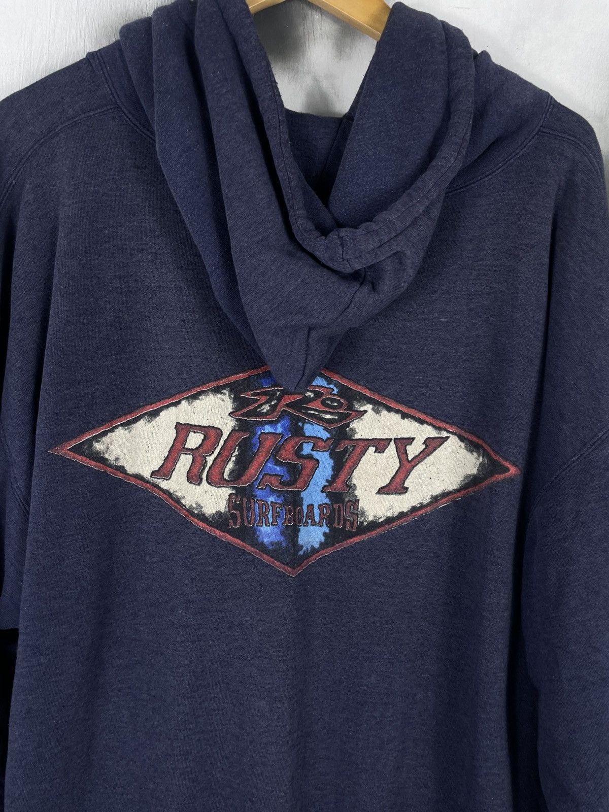 Rusty Vintage Rusty Big Logo Surf Boarding Hooded Size US XXL / EU 58 / 5 - 2 Thumbnail