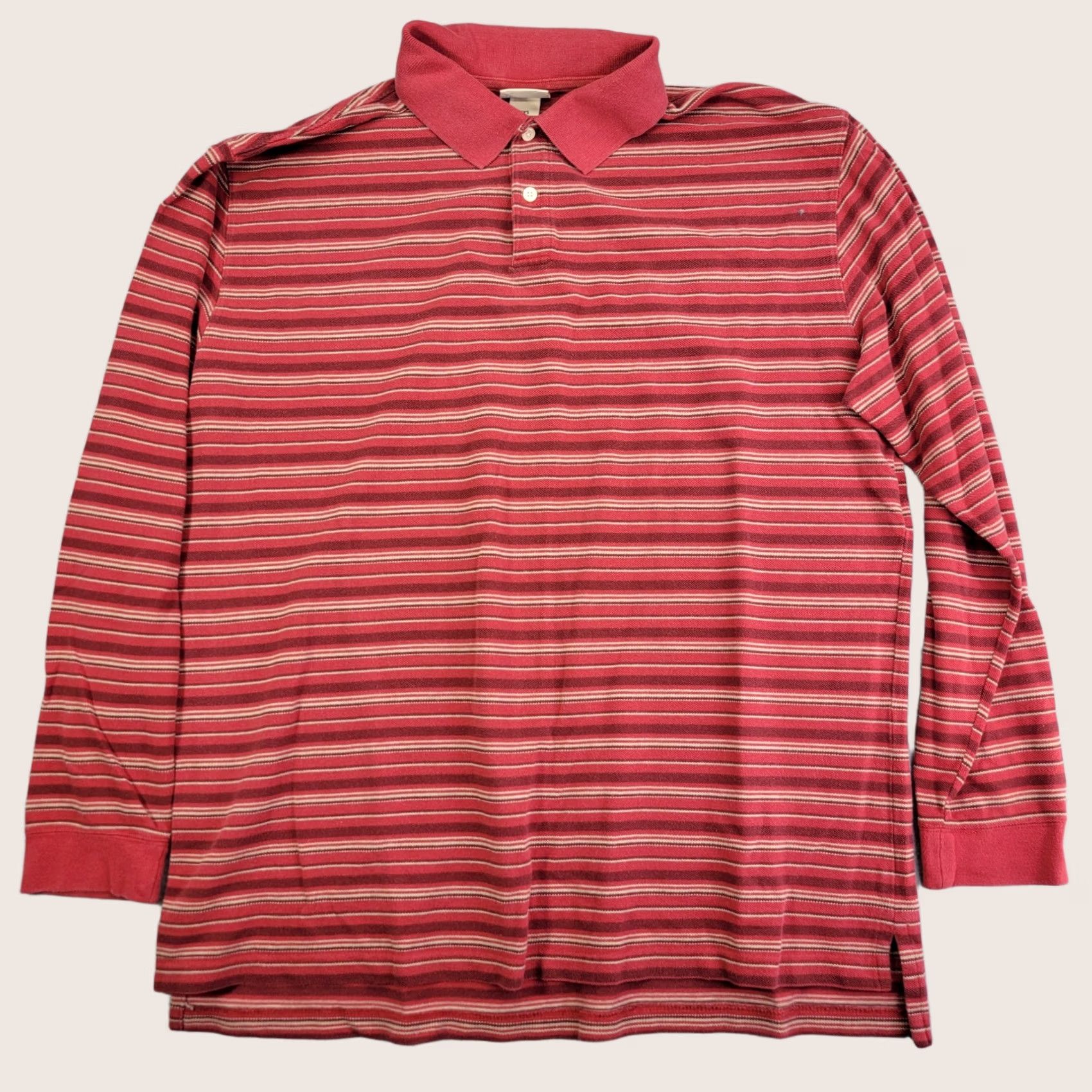Vintage VINTAGE LL Bean Shirt Mens XL Tall Striped Cotton Traditional Fit Long Sleeve Polo vtg Size US XL / EU 56 / 4 - 1 Thumbnail