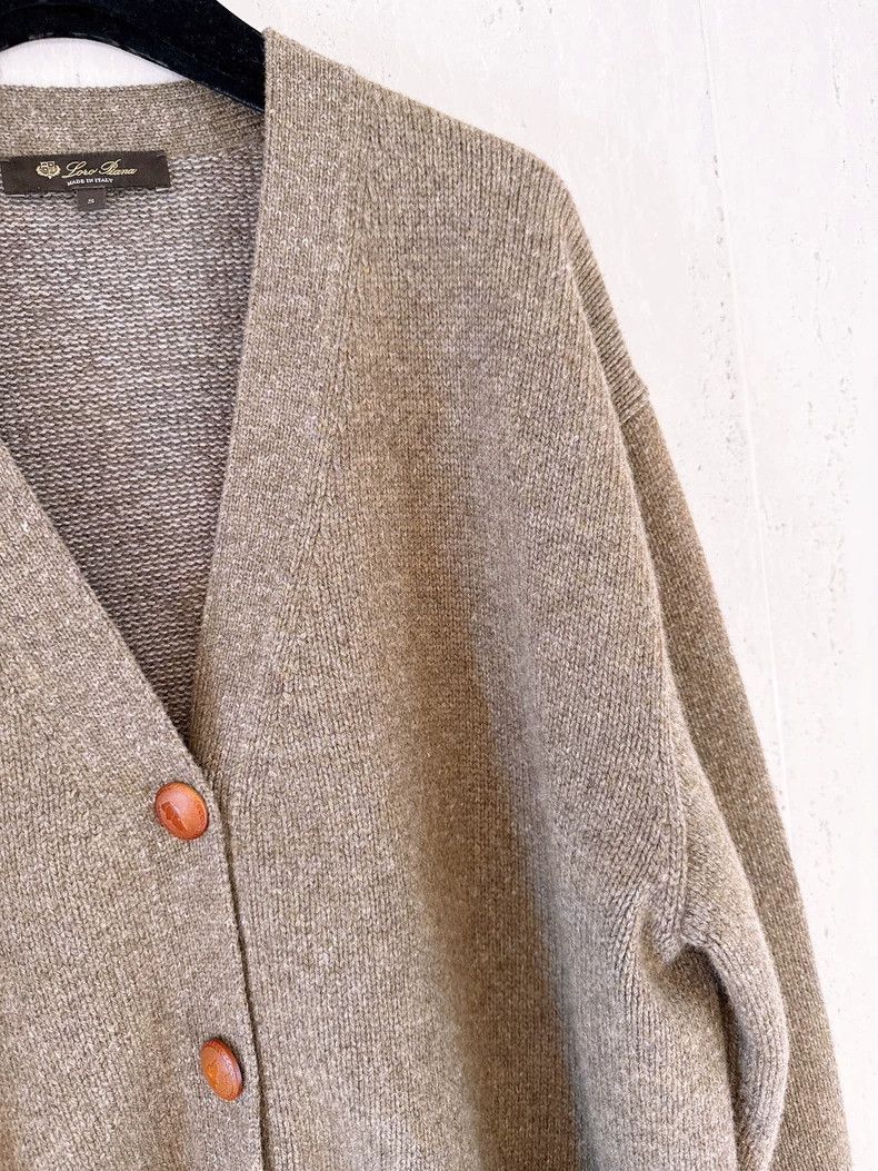 Loro Piana LORO PIANA Holiday Series Moss Green Goat Cashmere Knitted Size S / US 4 / IT 40 - 3 Thumbnail
