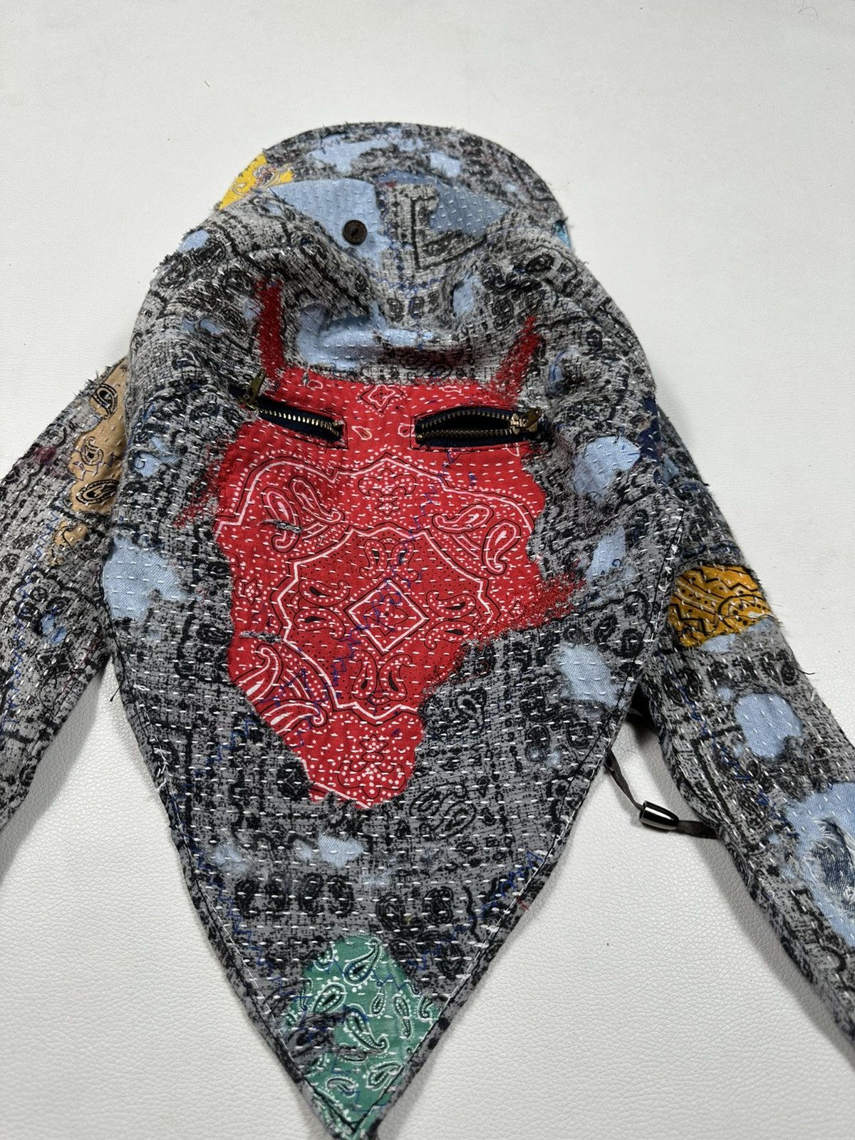 Handmade Custom Made Distressed Paisley patchwork 2 way Mask/hats Size ONE SIZE - 22 Thumbnail