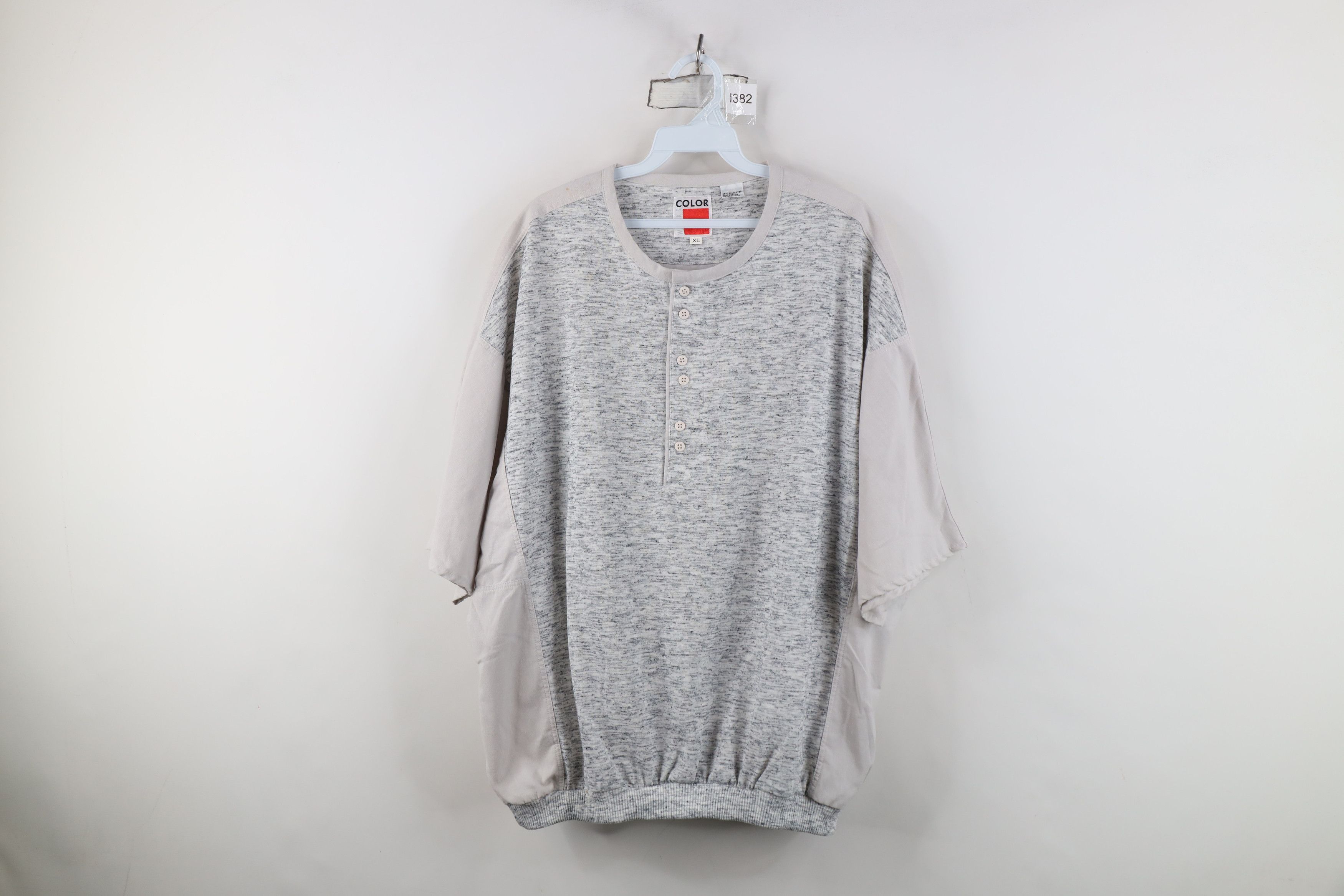 Vintage Vintage 80s 90s Streetwear Pullover Henley T-Shirt Gray Size US XL / EU 56 / 4 - 1 Thumbnail