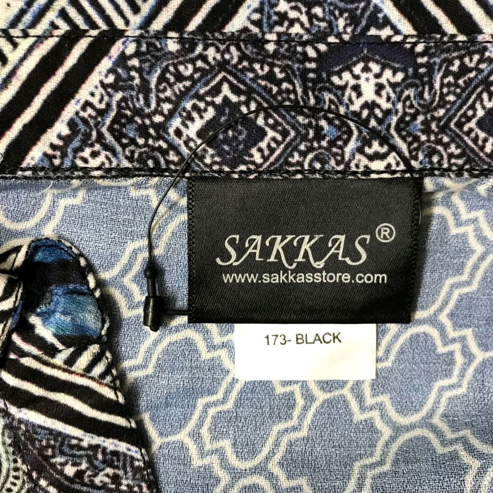 Vintage SAKKAS SHIRT Women 2XL Black Long Sleeve Collared Art To Wear Shirt Size XXL / US 16-18 / IT 52-54 - 7 Thumbnail