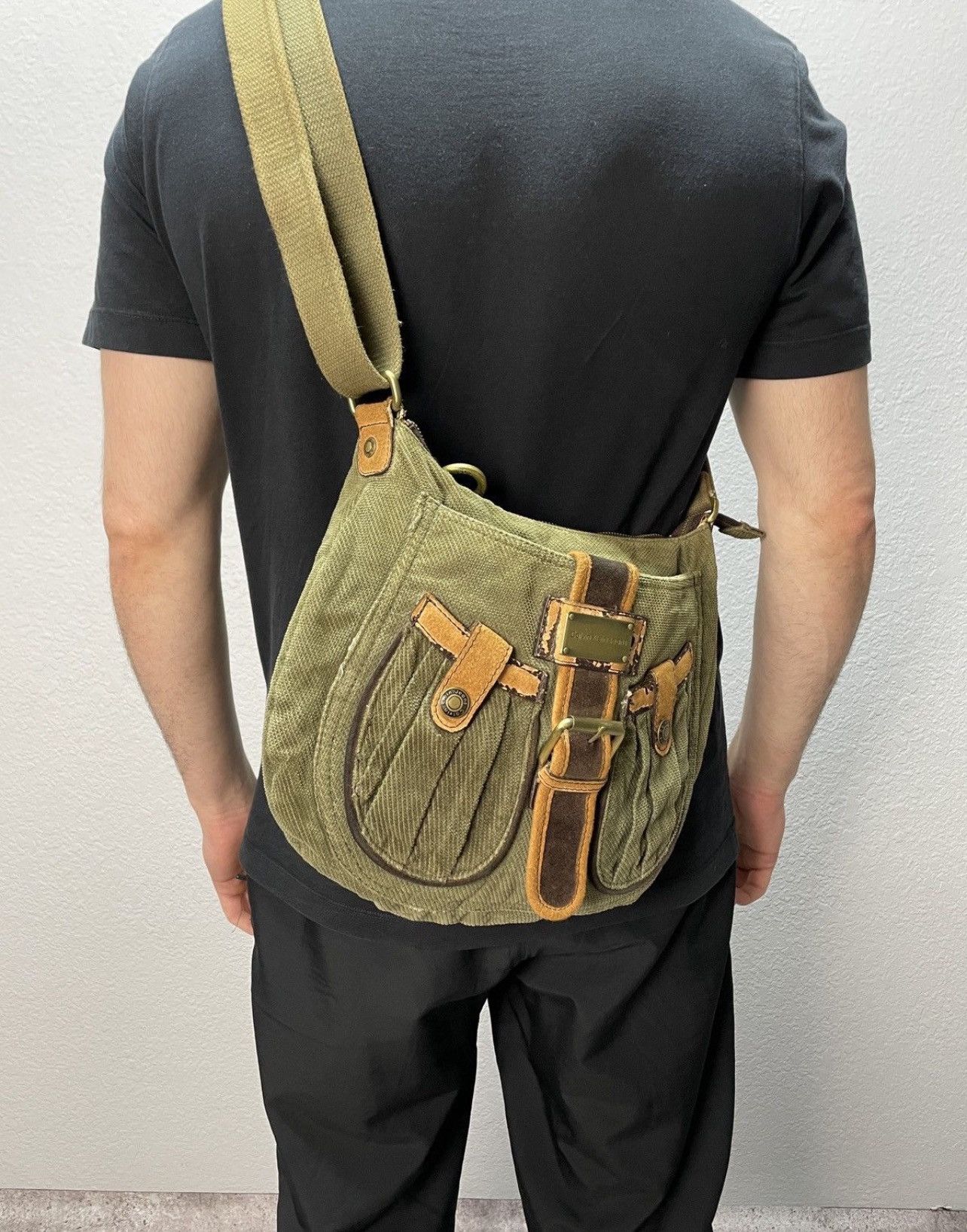 Calvin Klein Vintage Calvin Klein 00s Velvet Leather Bag Kmrii Style Size ONE SIZE - 21 Thumbnail