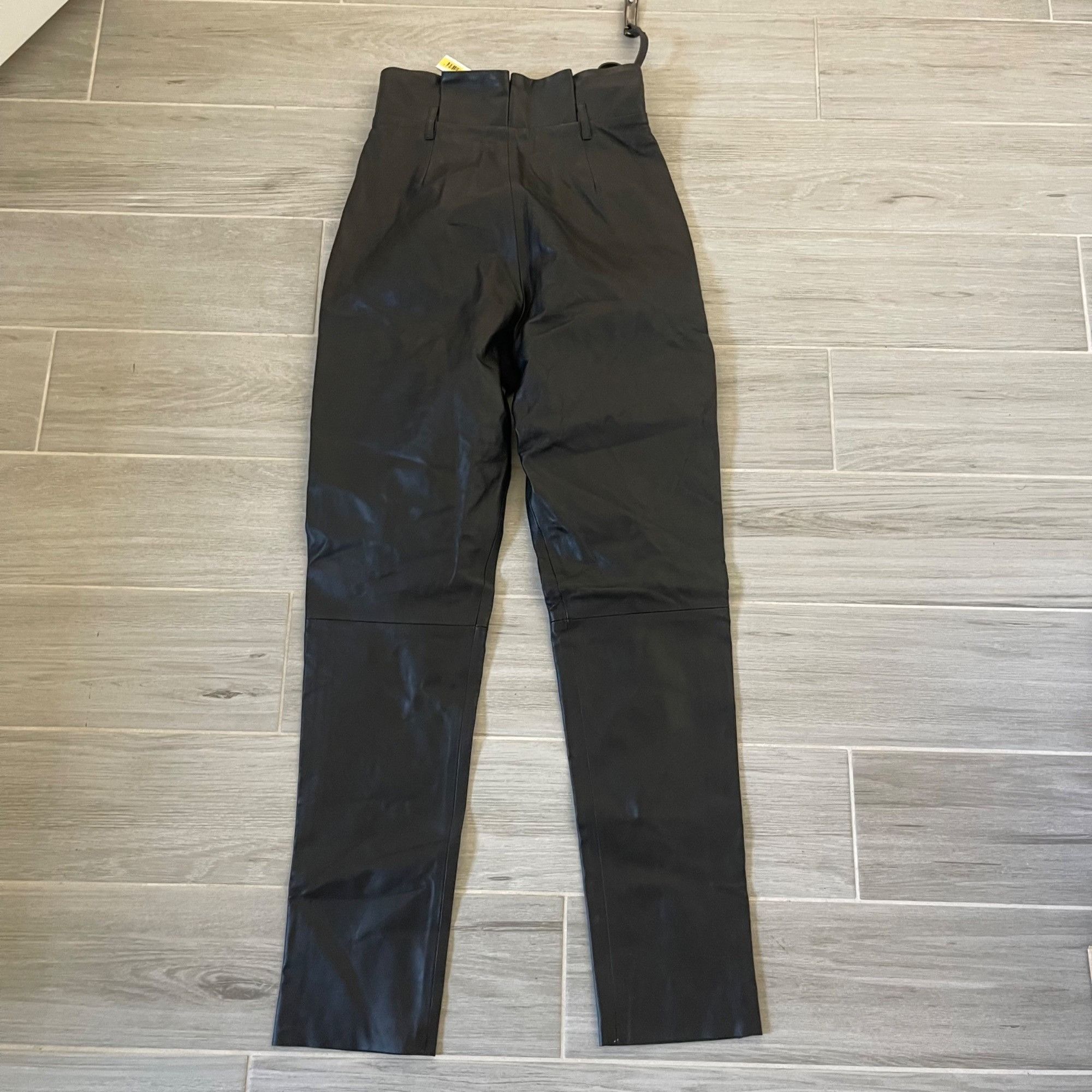 Longchamp NWT LONGCHAMP LAMB LEATHER BLACK SKINNY PANTS SZ 36 Size 36" / US 14 / IT 50 - 1 Thumbnail
