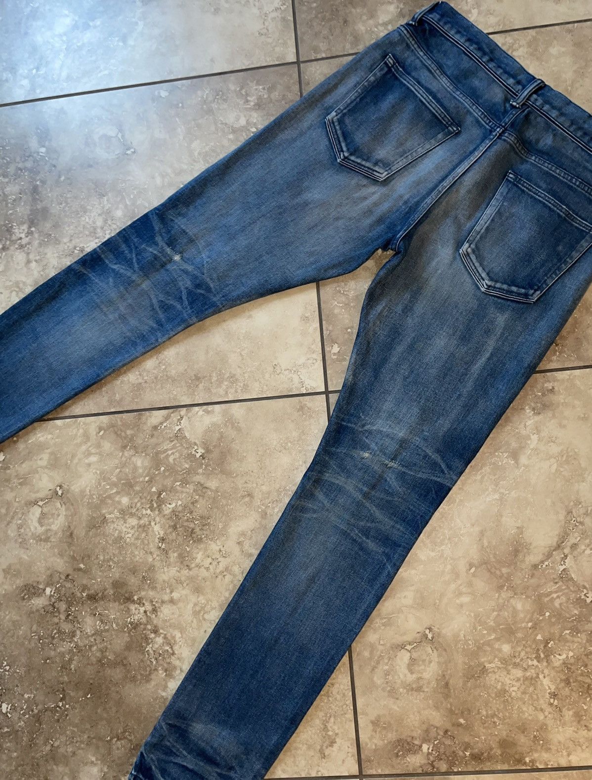John Elliott John Elliot Thrashed Denim Blue Size 32 Size US 32 / EU 48 - 4 Thumbnail