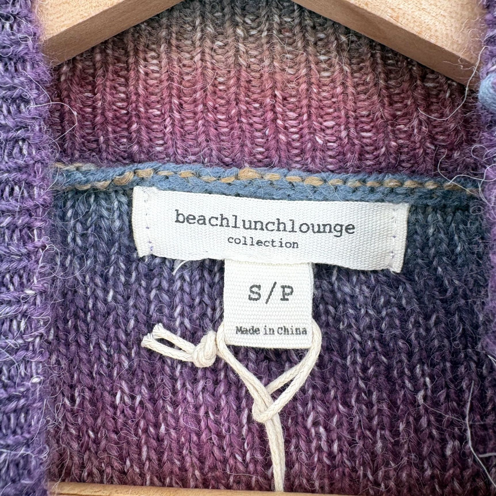 Vintage Beach lunch lounge Sweater Womens Small Twilight Space Dye Mock Neck Pullover Size S / US 4 / IT 40 - 3 Thumbnail