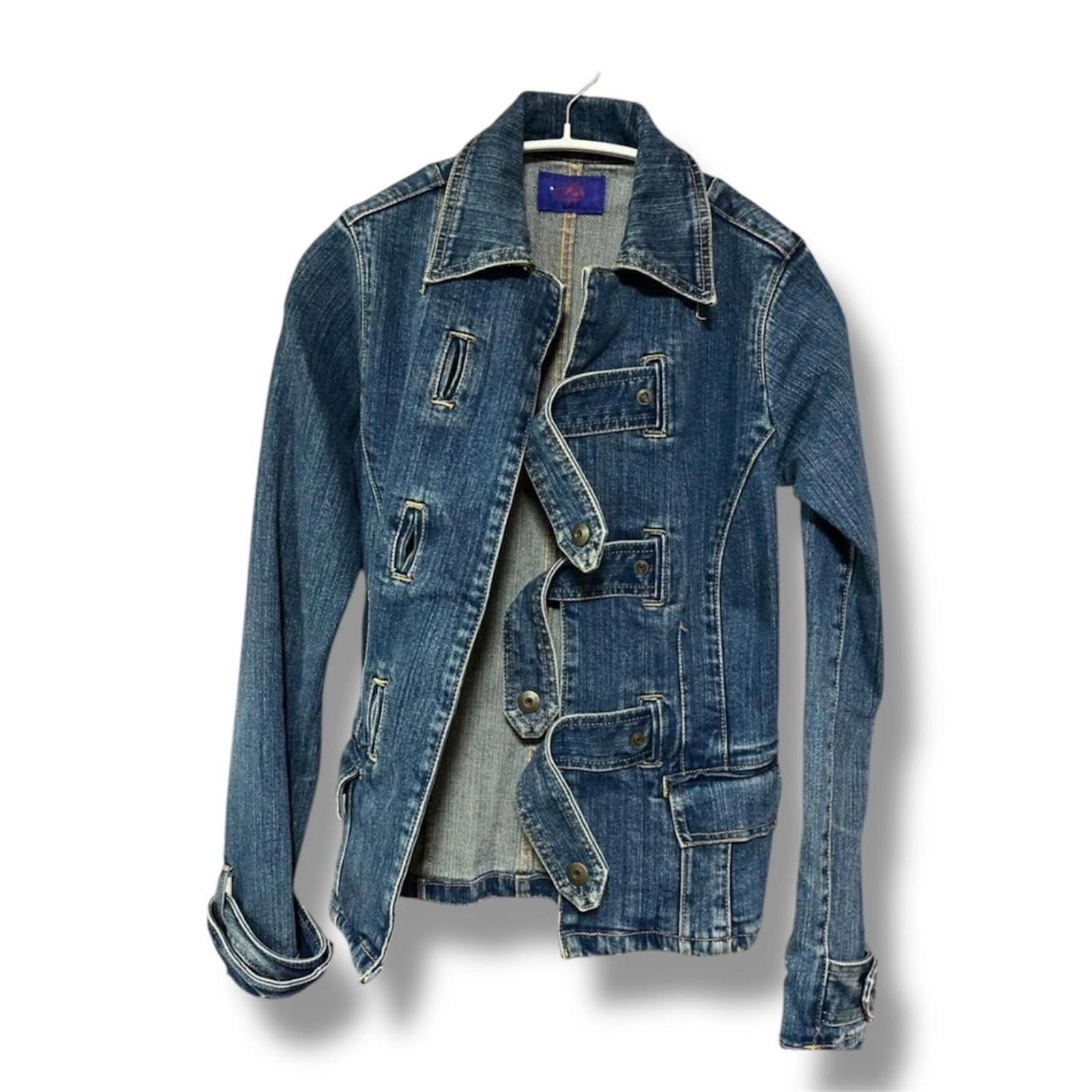 Other Unique button design moto denim jacket Size S / US 4 / IT 40 - 5 Thumbnail