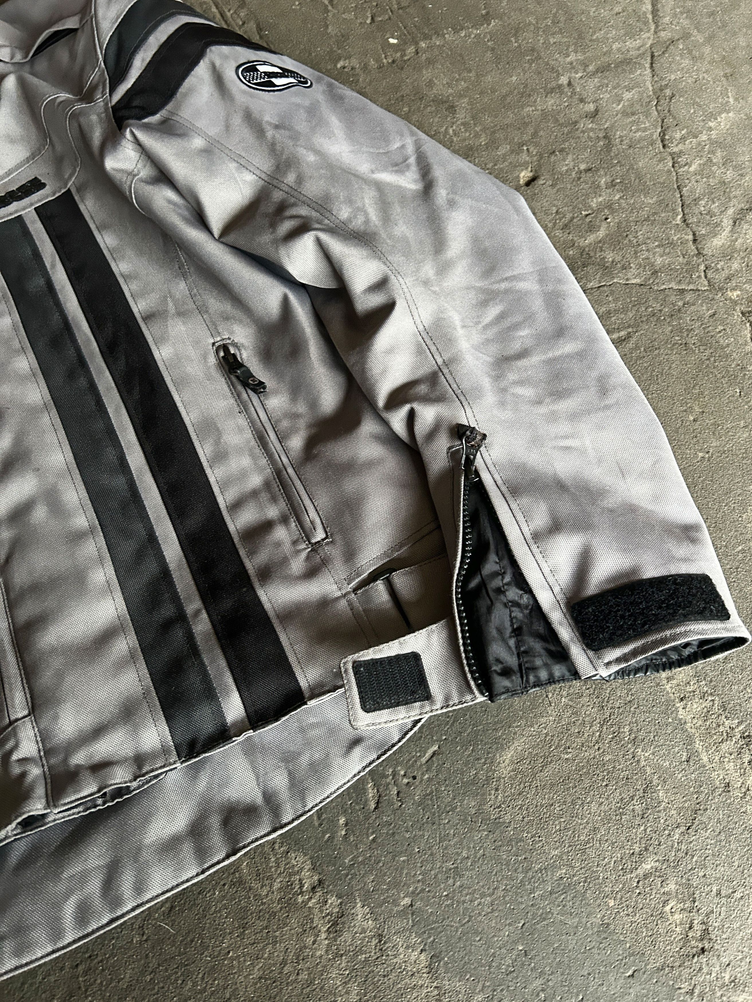 Vintage IXS Silver Grey Motorcycle Racing Jacket Biker Moto Style Size US XL / EU 56 / 4 - 3 Thumbnail