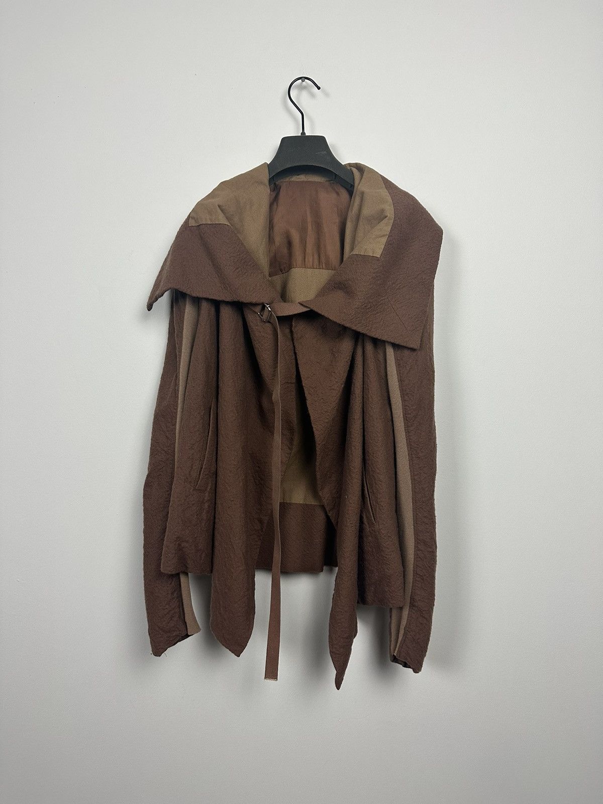 Rick Owens FW11 ‘LIMO’ Felted Wool Belted Biker Jacket Size M / US 6-8 / IT 42-44 - 1 Thumbnail