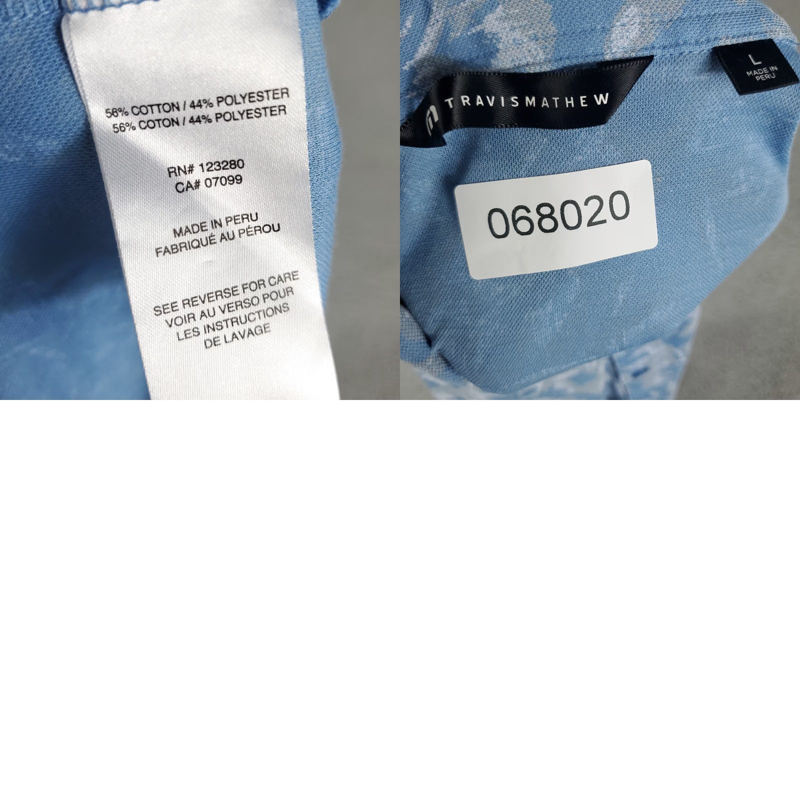 TravisMathew Travis Mathew Polo Shirt Mens Size Large Blue Floral Golf Casual Short Sleeve Shirt Size US L / EU 52-54 / 3 - 8 Thumbnail