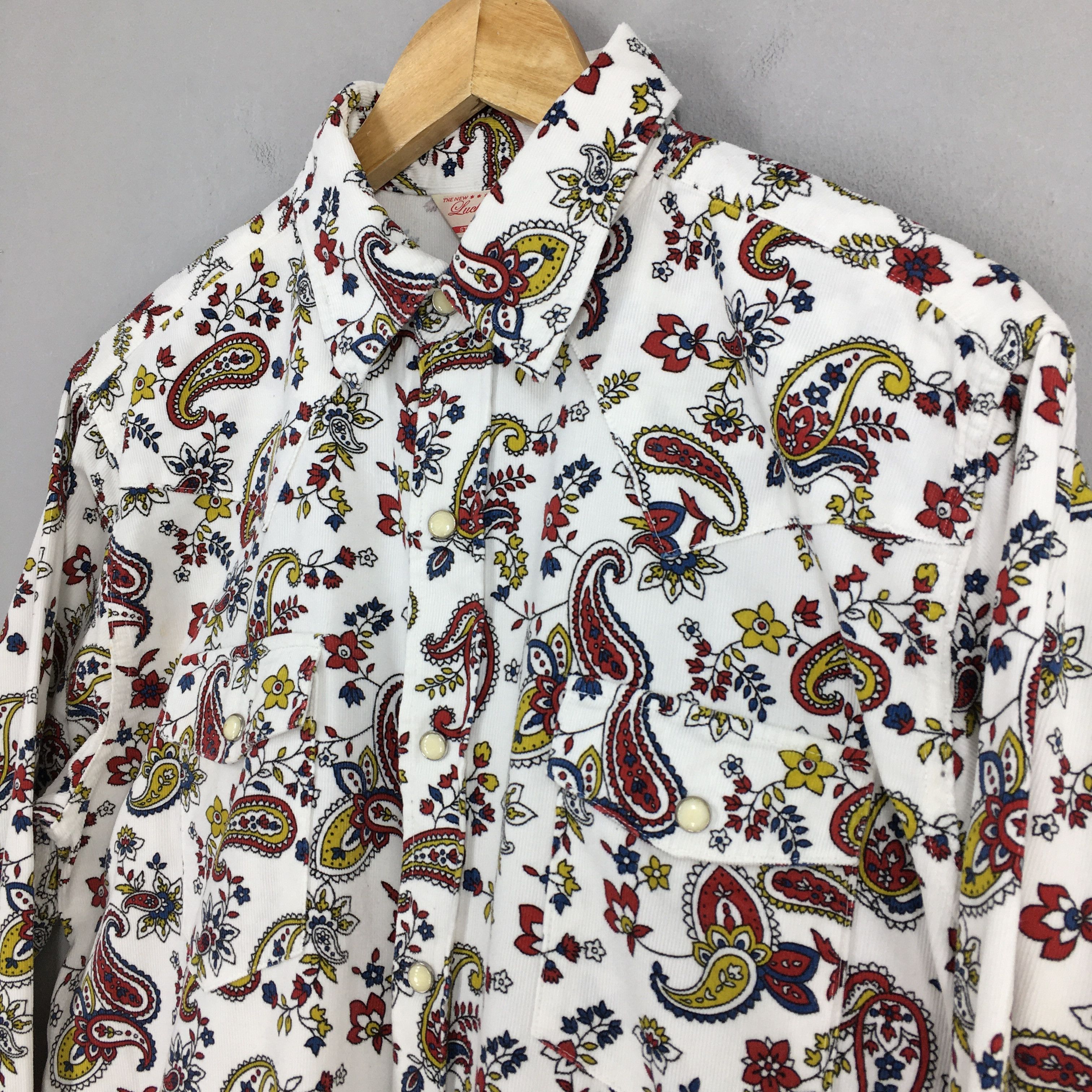 Designer Vintage 80's Paisley Floral Button Up Shirt Casual Medium Size US M / EU 48-50 / 2 - 3 Thumbnail