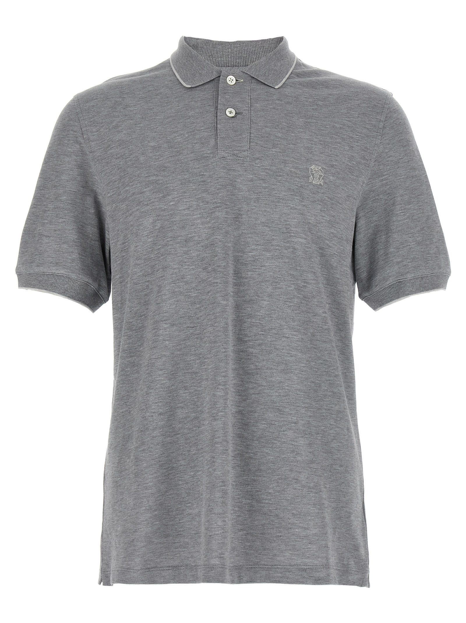 Brunello Cucinelli Logo Piqué Polo Shirt Size US L / EU 52-54 / 3 - 1 Thumbnail