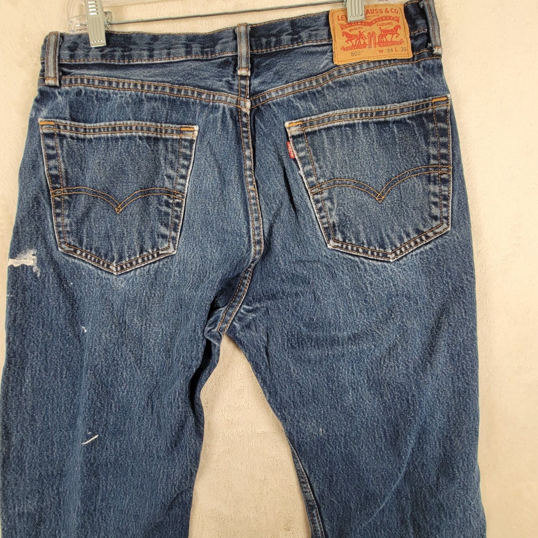 Levi's Levi's Jeans Men 34x30 505 Blue Denim Straight Regular 5-Pocket N/A Size US 34 / EU 50 - 5 Thumbnail
