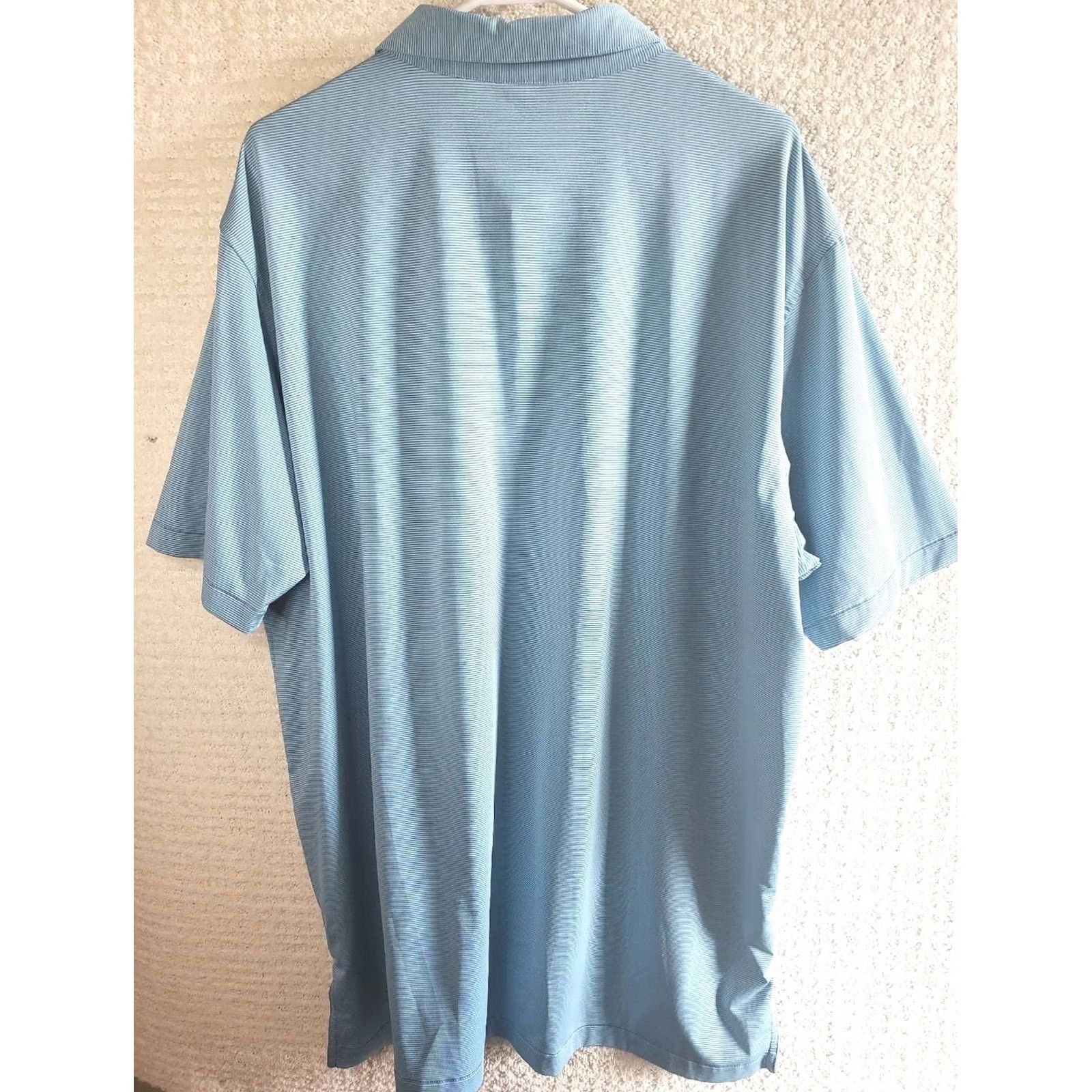 Peter Millar VINTAGE? No. Peter Millar Summer Comfort Polo Mens 2XL Blue Striped Short Sleeve Golf Shirt Size US XXL / EU 58 / 5 - 6 Thumbnail