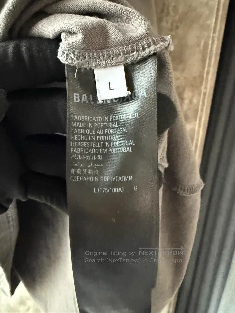 Balenciaga Balenciaga Front and Back Embroidery Logo Grey Short Sleev Size US L / EU 52-54 / 3 - 4 Thumbnail