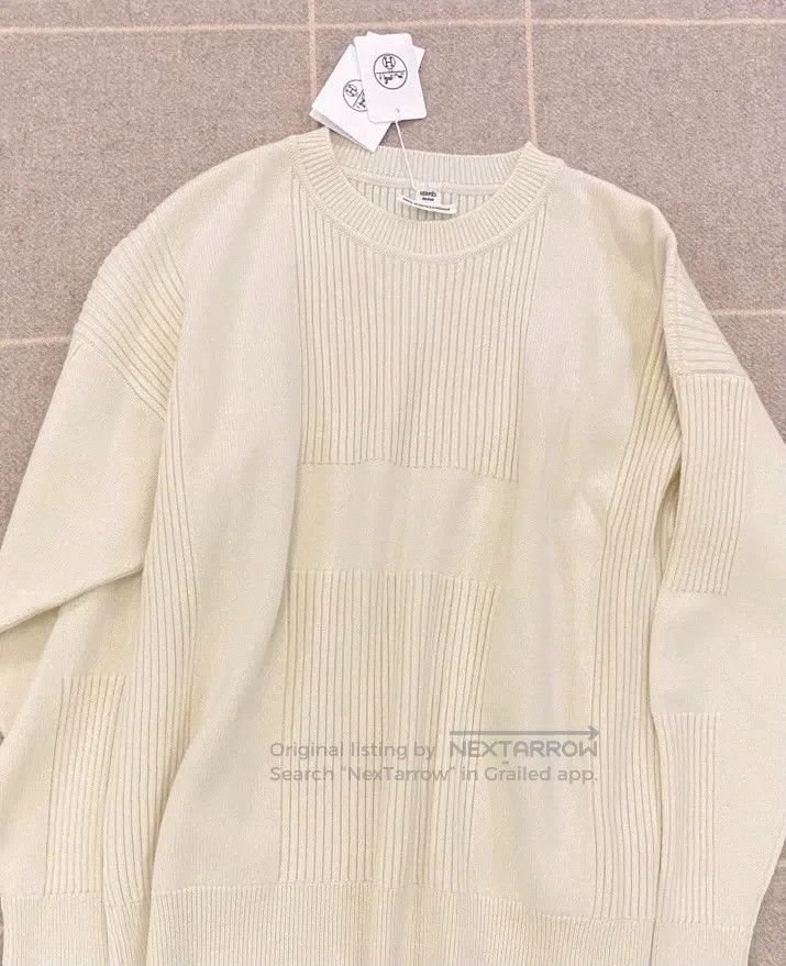 Hermes Hermes Cashmere sweater, knitted sweater, cream white Size XS / US 0-2 / IT 36-38 - 5 Thumbnail