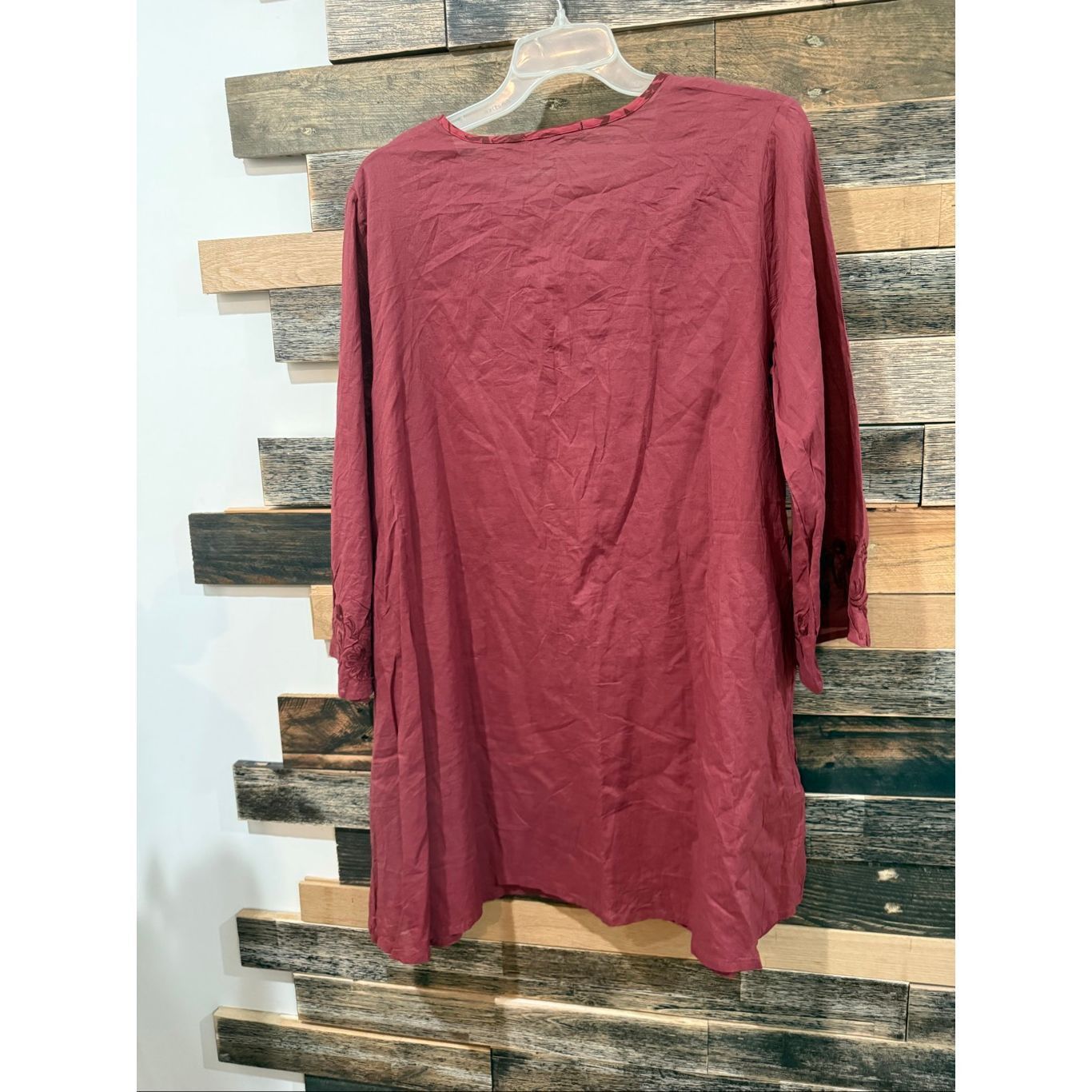 Guru Gudrun Sjoden button front tunic blouse pockets size Large Size L / US 10 / IT 46 - 2 Thumbnail