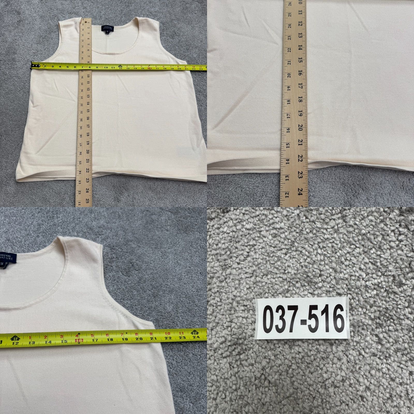 Jones New York VINTAGE Jones New York Tank Shirt Women 1X Beige Sleeveless 90s Y2K Classic Baggy Knit Top Size XL / US 12-14 / IT 48-50 - 8 Thumbnail