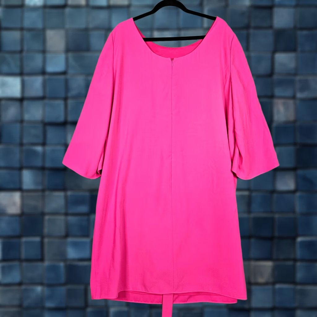 Vintage Tahari A-Line Sheath Dress Womens Plus 16W Pink NWT Size XXL / US 16-18 / IT 52-54 - 1 Thumbnail