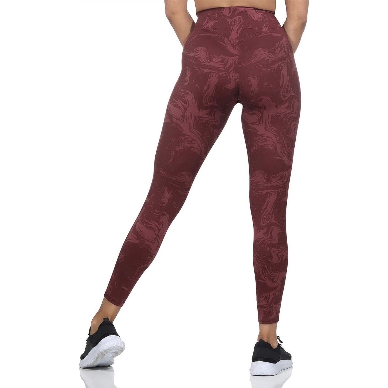 Gymshark Gymshark Maroon Marble Leggings Butt Scrunch Small Size 22" - 2 Thumbnail