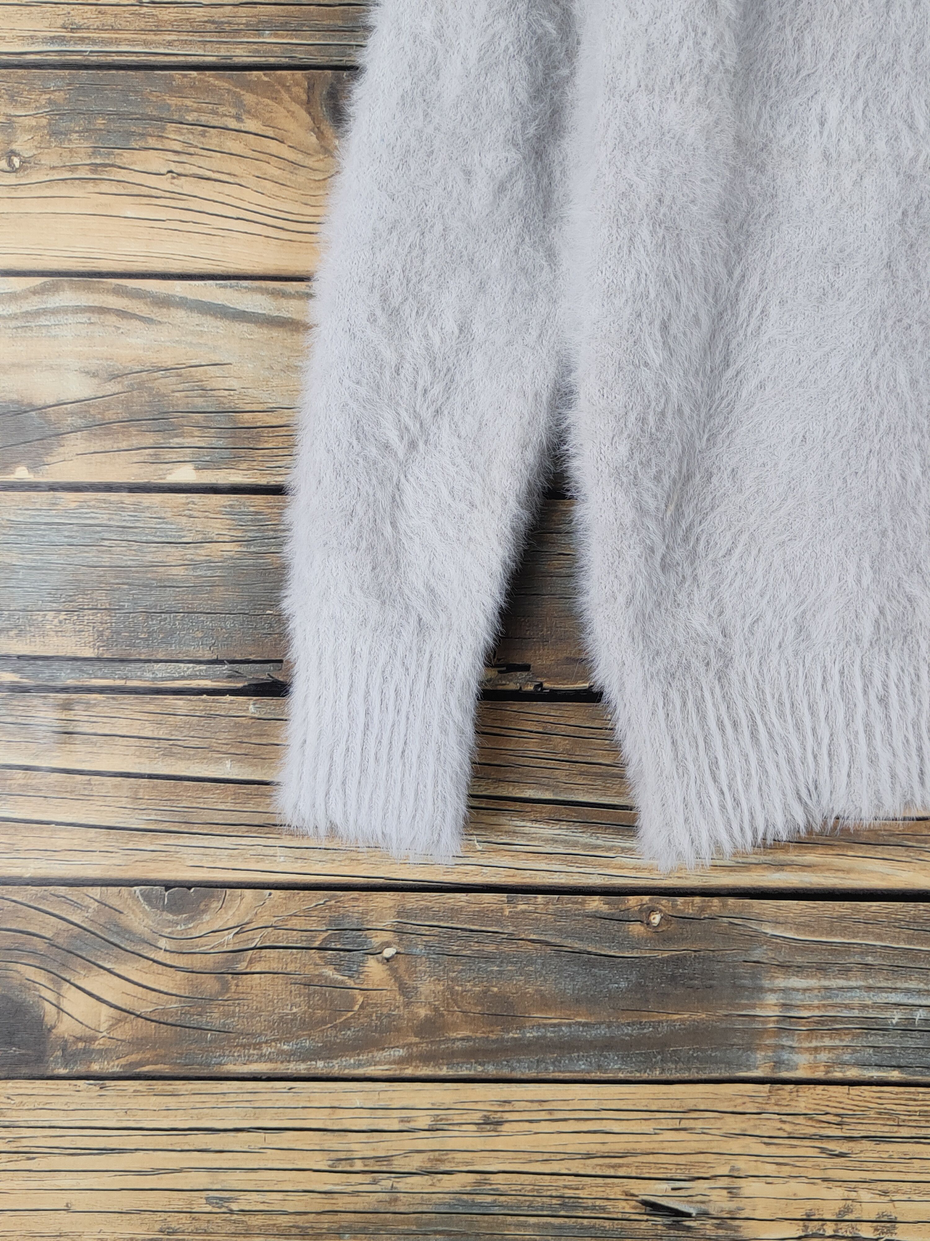 Japanese Brand Candy Holic Gray Shag Shaggy Fur Mohair Knitwear #W1632 Size M / US 6-8 / IT 42-44 - 4 Thumbnail