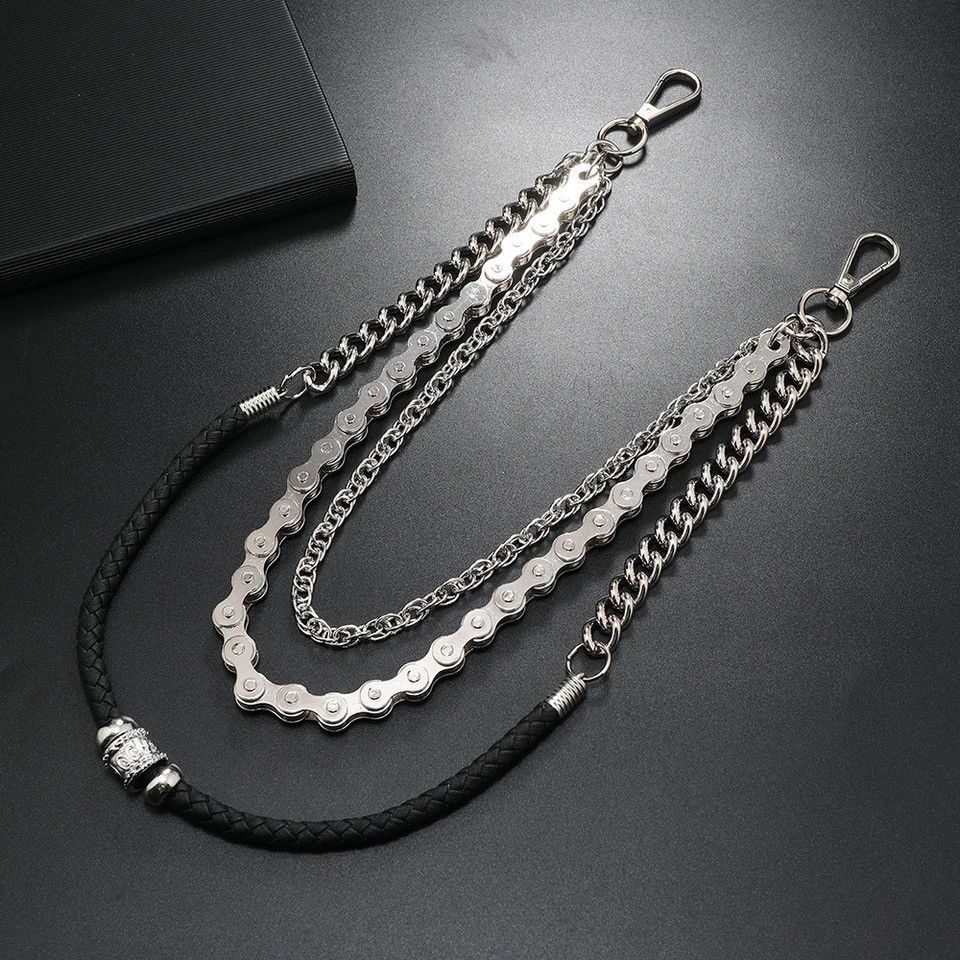 Vintage Hip-hop personality metal pants chain dress decoration Size ONE SIZE - 4 Thumbnail