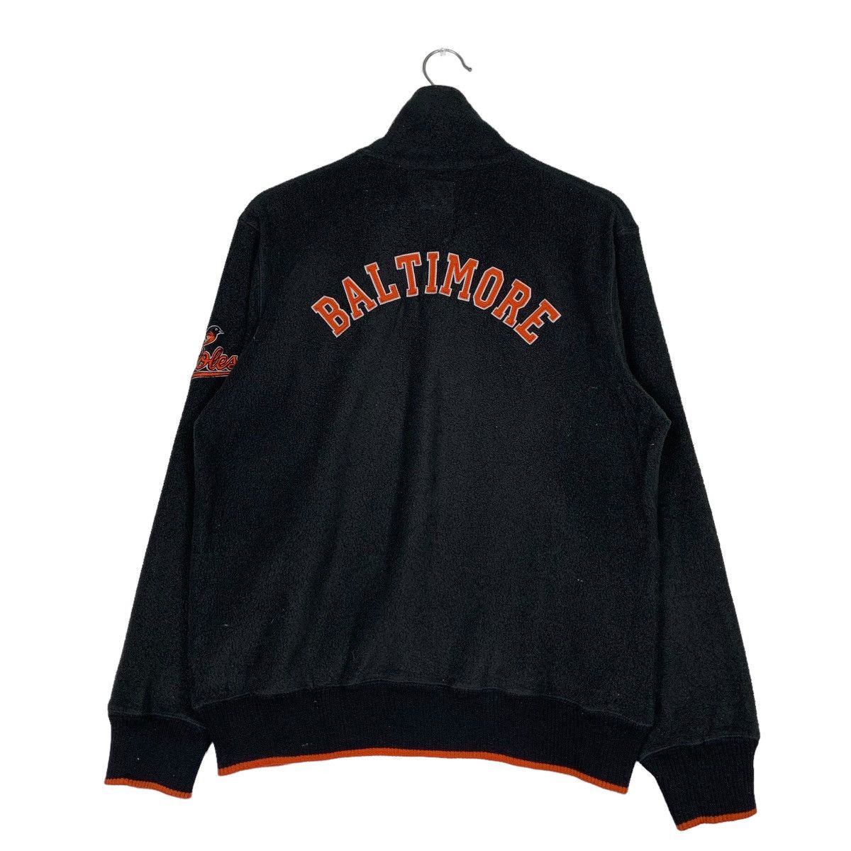 MLB BALTIMORE ORIOLES Big Logo HalfZip Pullover Fleece #0609-C28 Size US M / EU 48-50 / 2 - 16 Thumbnail