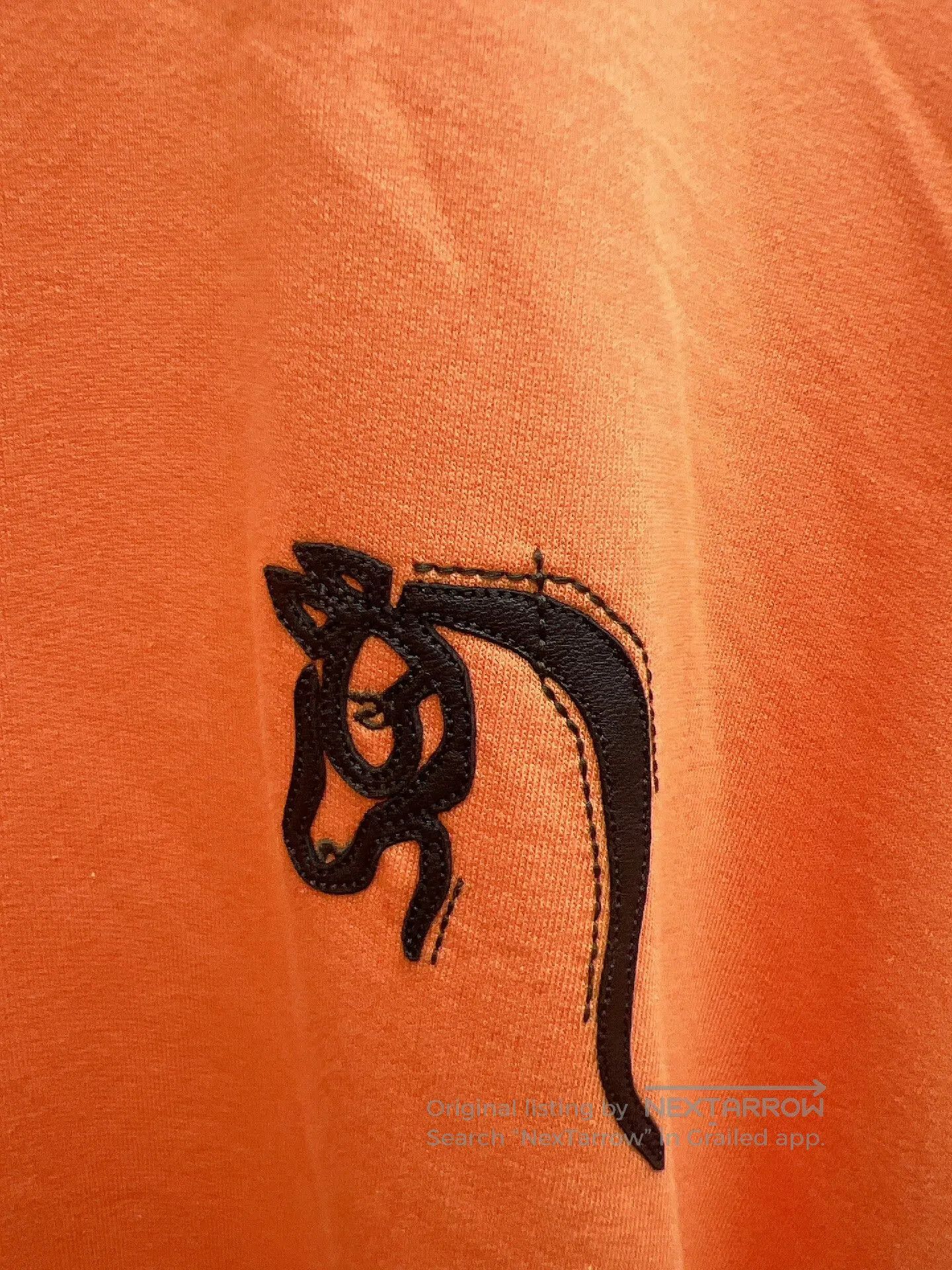 Hermes Hermes Men's Orange Horse Head Short Sleeve T-shirt. Size US M / EU 48-50 / 2 - 3 Thumbnail