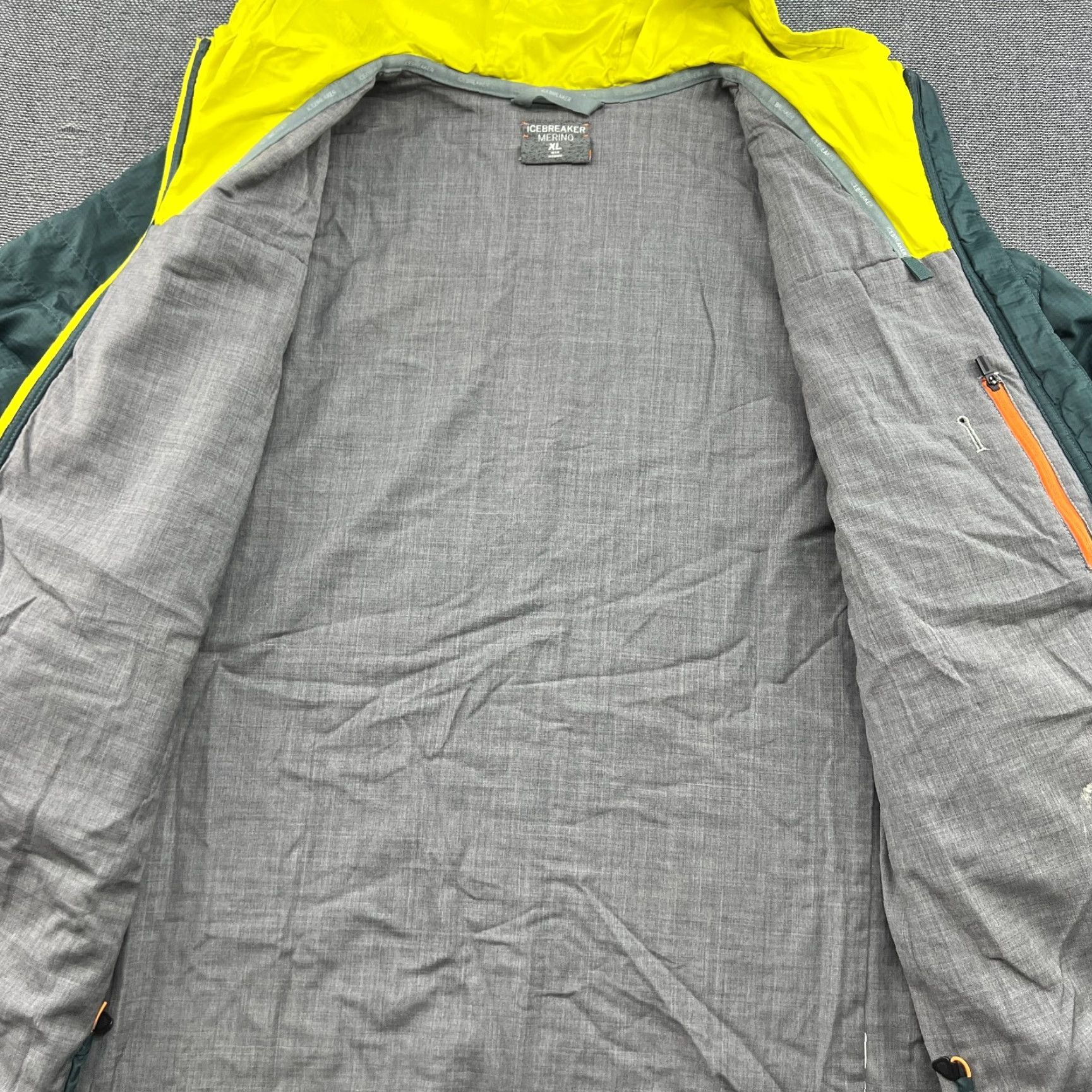 Icebreaker Icebreaker Helix Jacket Mens XL Zip Up Hoody Merinoloft Green Hooded Pockets Track Jacket Regular Wool Lining Size US XL / EU 56 / 4 - 6 Thumbnail