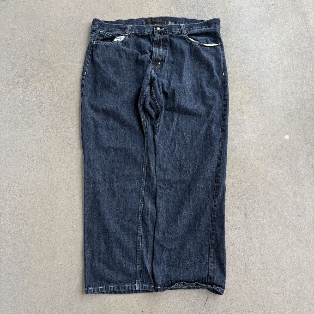 Southpole × Vintage Y2K Baggy "Q" Denim Jeans Wide Leg Skater Pants Southpole 42 Size US 42 / EU 58 - 2 Thumbnail