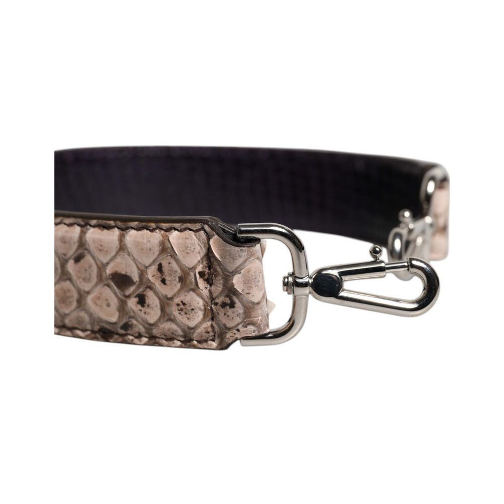 Dolce & Gabbana Dolce & Gabbana Black Cream Exotic Leather Bag Shoulder Stra Size ONE SIZE - 3 Thumbnail