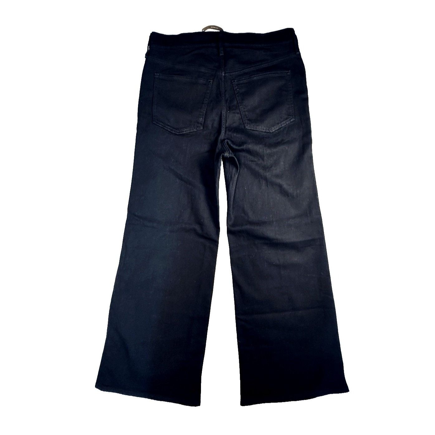 J.Crew J.Crew Womens Denim Trouser Wide Leg Jean Black High Rise Sz Size 31" - 4 Thumbnail