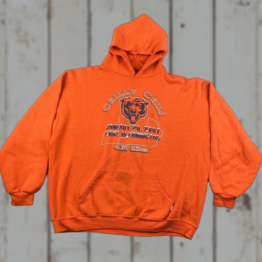Vintage VINTAGE Chicago Bears Chilly Chili Lake Bloomington Run 2007 Russell Sweater 2XL Orange Size US XXL / EU 58 / 5 - 1 Thumbnail