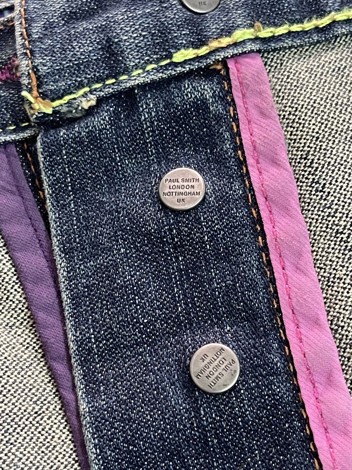Paul Smith Sick🔥Stud Jeans Paul Smith Embroidery Denim Signature Stripe Size US 32 / EU 48 - 25 Thumbnail