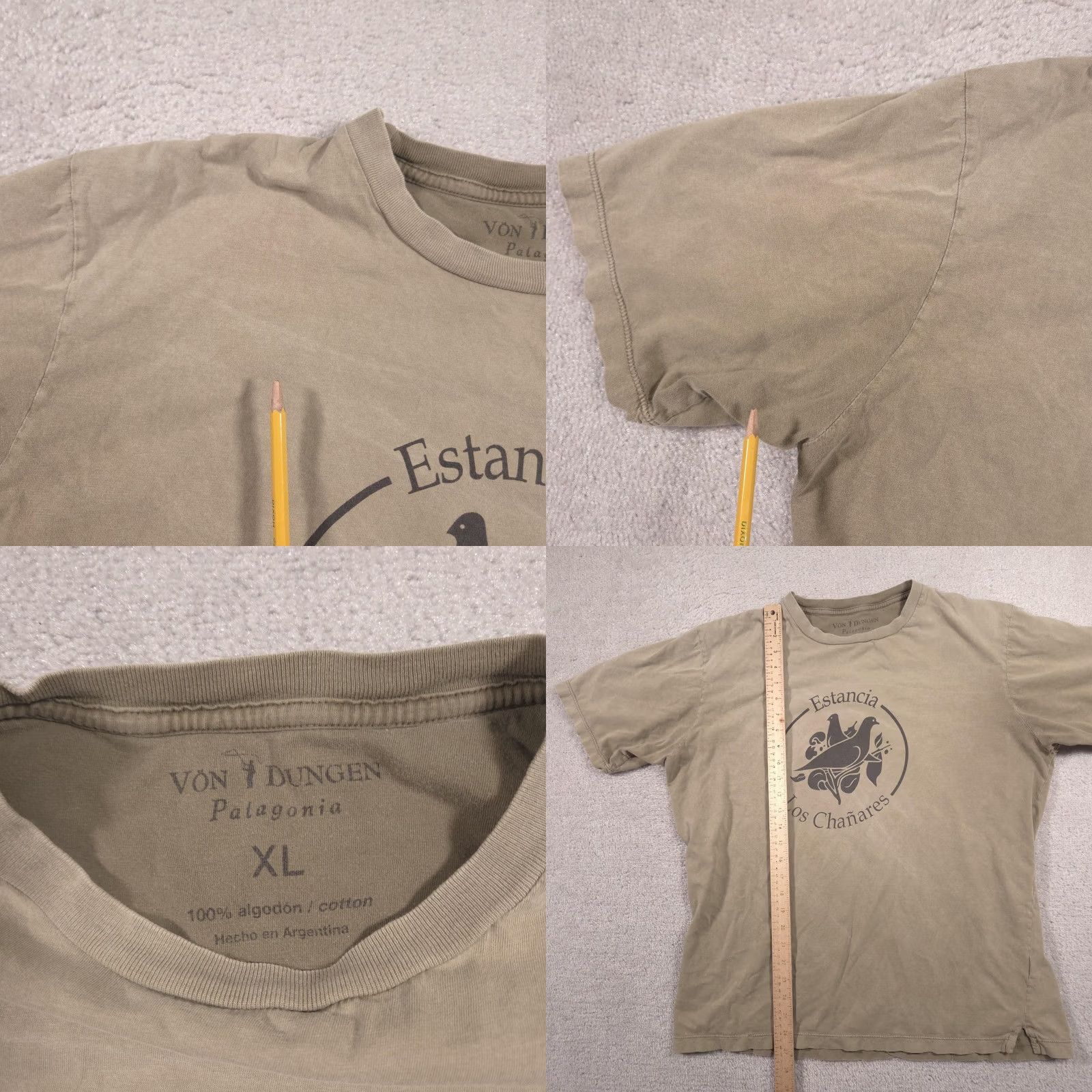 Vintage VINTAGE Von T Dungen Shirt Mens XL Beige Estancia Los Chañares Hunting Tee 1000 Club Size US XL / EU 56 / 4 - 8 Thumbnail