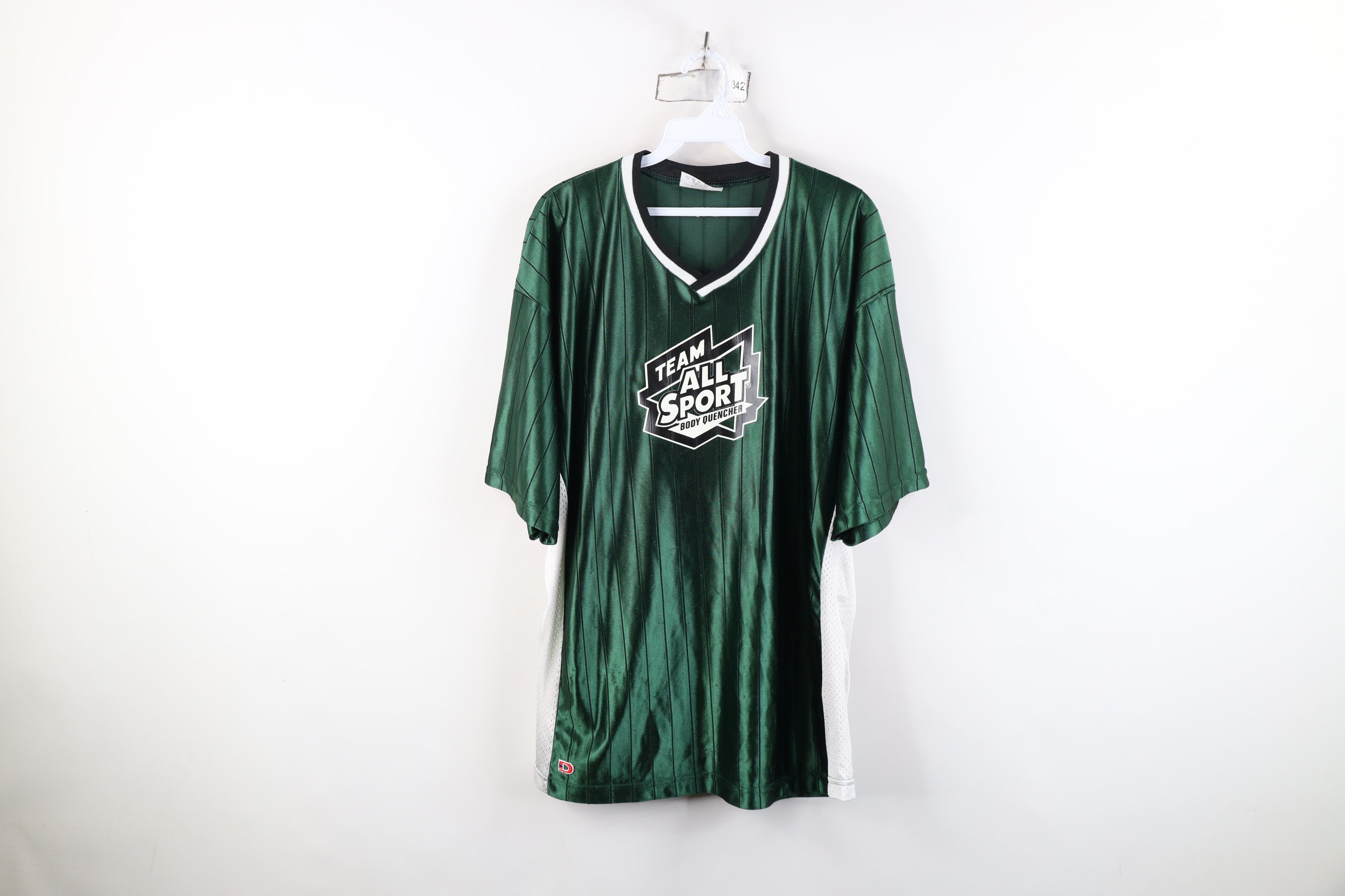 Vintage Vintage 90s Sport Body Quencher Striped Jersey T-Shirt USA Size US XL / EU 56 / 4 - 1 Thumbnail