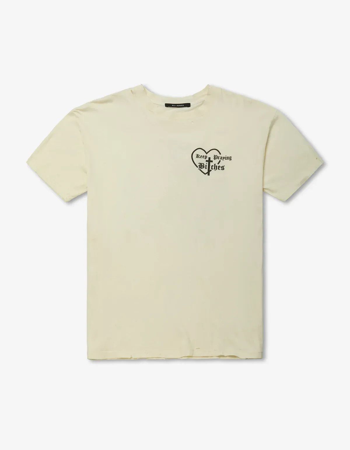 Willy Chavarria Willy Chavarria White Keep Praying T-Shirt Size US M / EU 48-50 / 2 - 1 Thumbnail