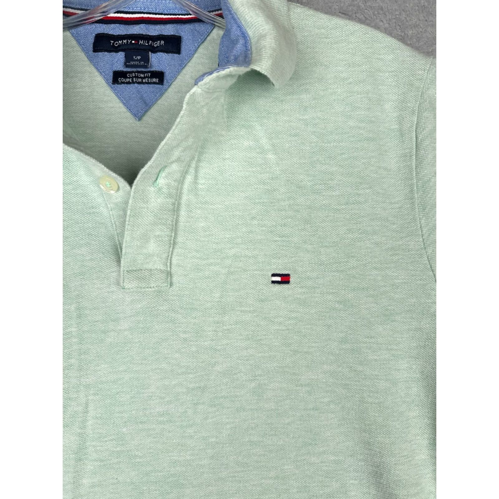 Tommy Hilfiger Tommy Hilfiger Polo Shirt Men Small Green Cotton Slim Read Size US S / EU 44-46 / 1 - 6 Thumbnail