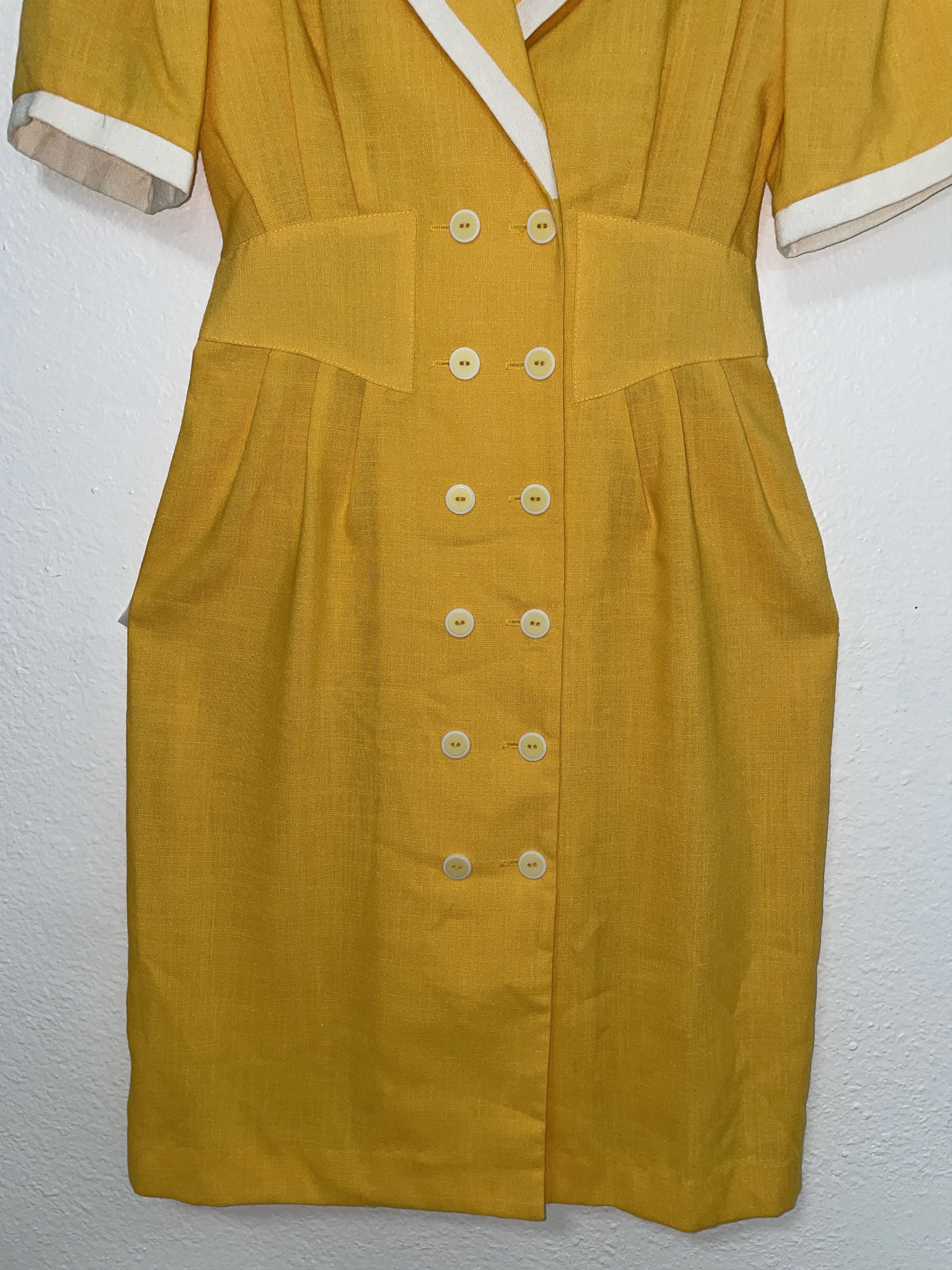 Other SGS Studios Yellow Vintage Dress Size M / US 6-8 / IT 42-44 - 4 Thumbnail