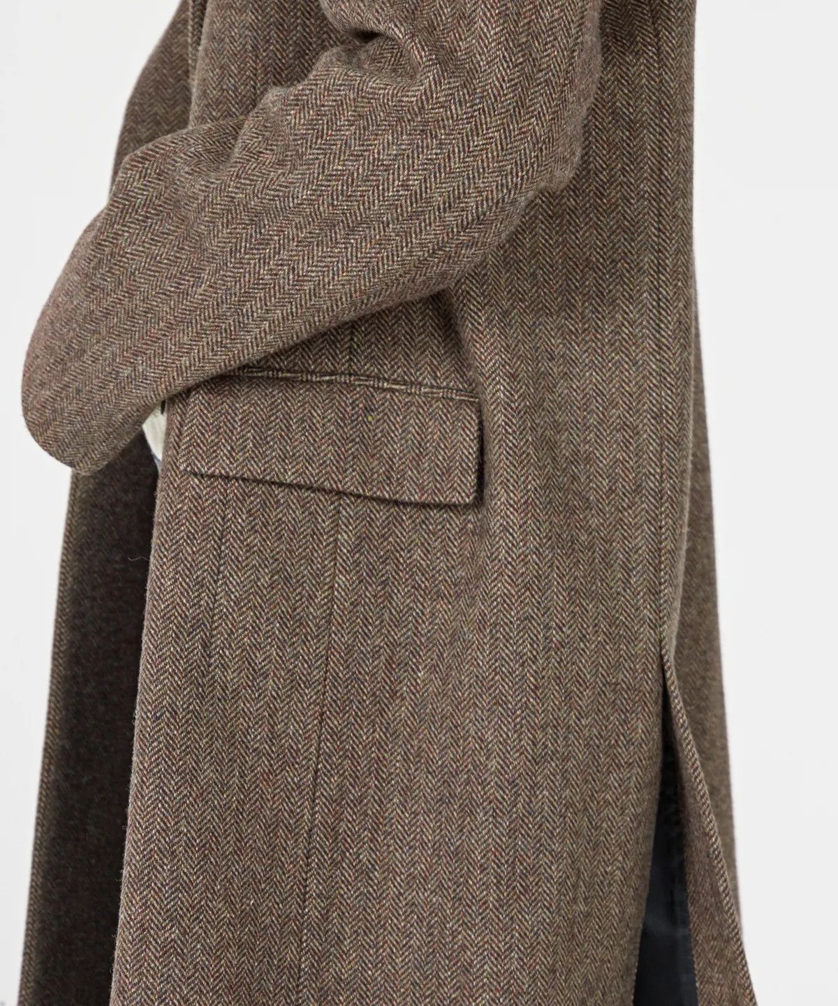 Other Piece Worker Craft Herringbone Coat - Melange Brown Size US M / EU 48-50 / 2 - 7 Thumbnail
