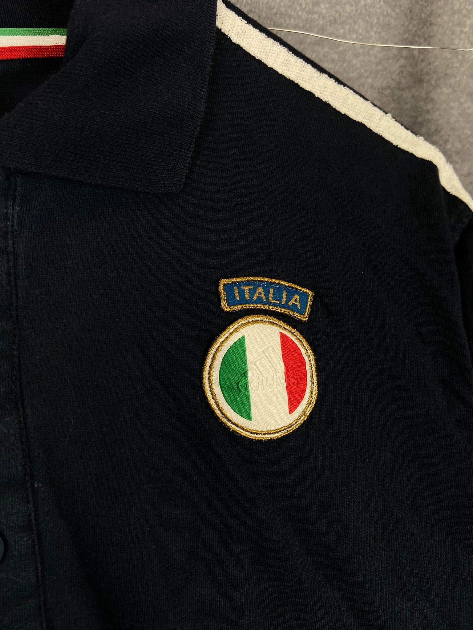 Adidas Adidas Italy ITALIA Polo Shirt Navy XL Retro Sport Style Size US XL / EU 56 / 4 - 3 Thumbnail