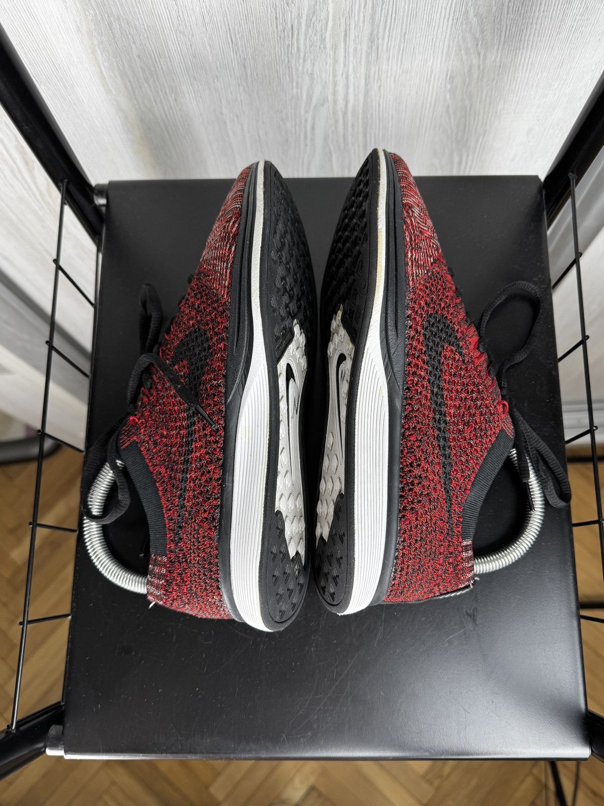 Nike Men’s Nike Flyknit Racer 'Fire Rooster' Red Black Shoes Size US 8 / EU 41 - 10 Thumbnail