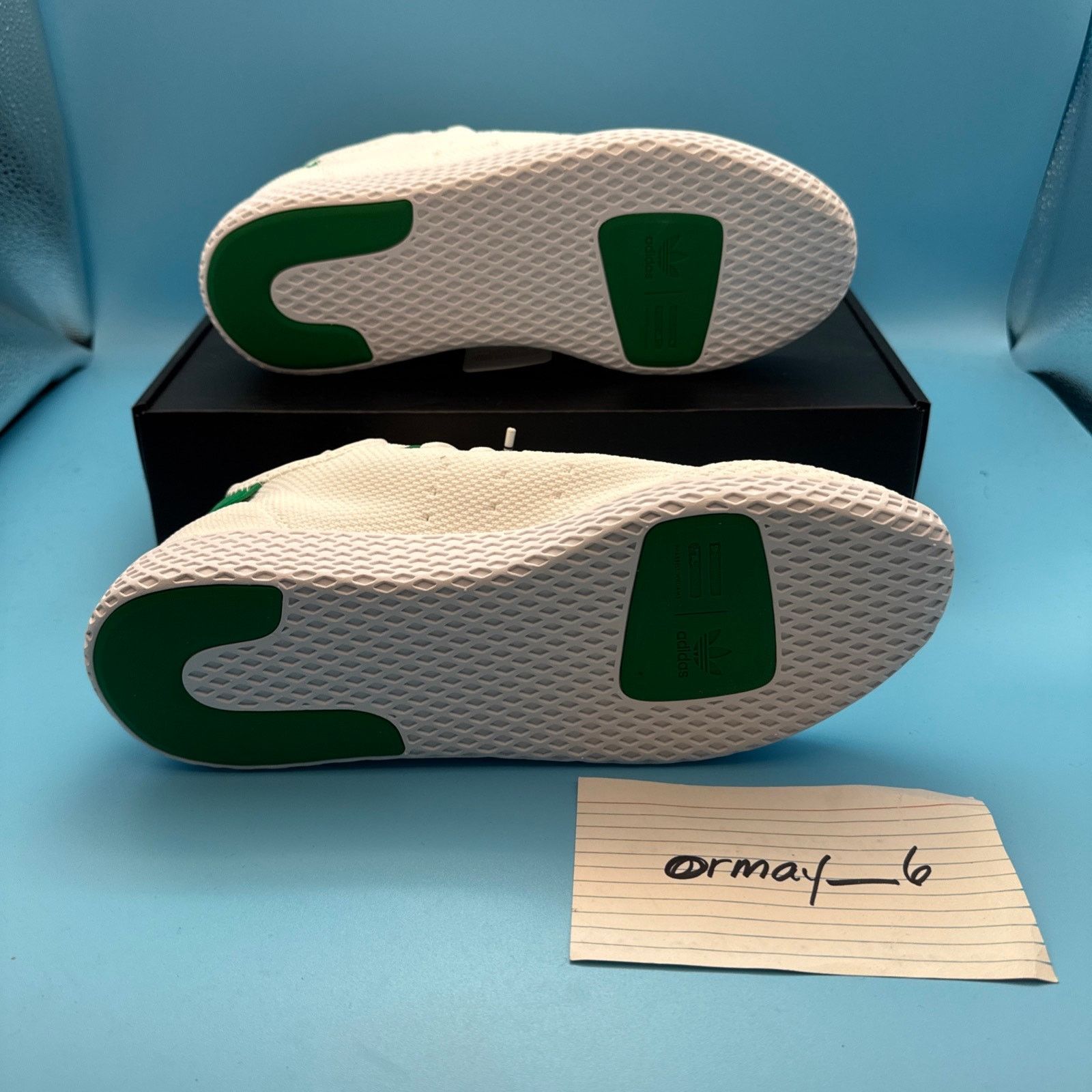 Adidas adidas Pharrell Tennis Hu Green m8 w9.5 Size US 8 / EU 41 - 7 Thumbnail