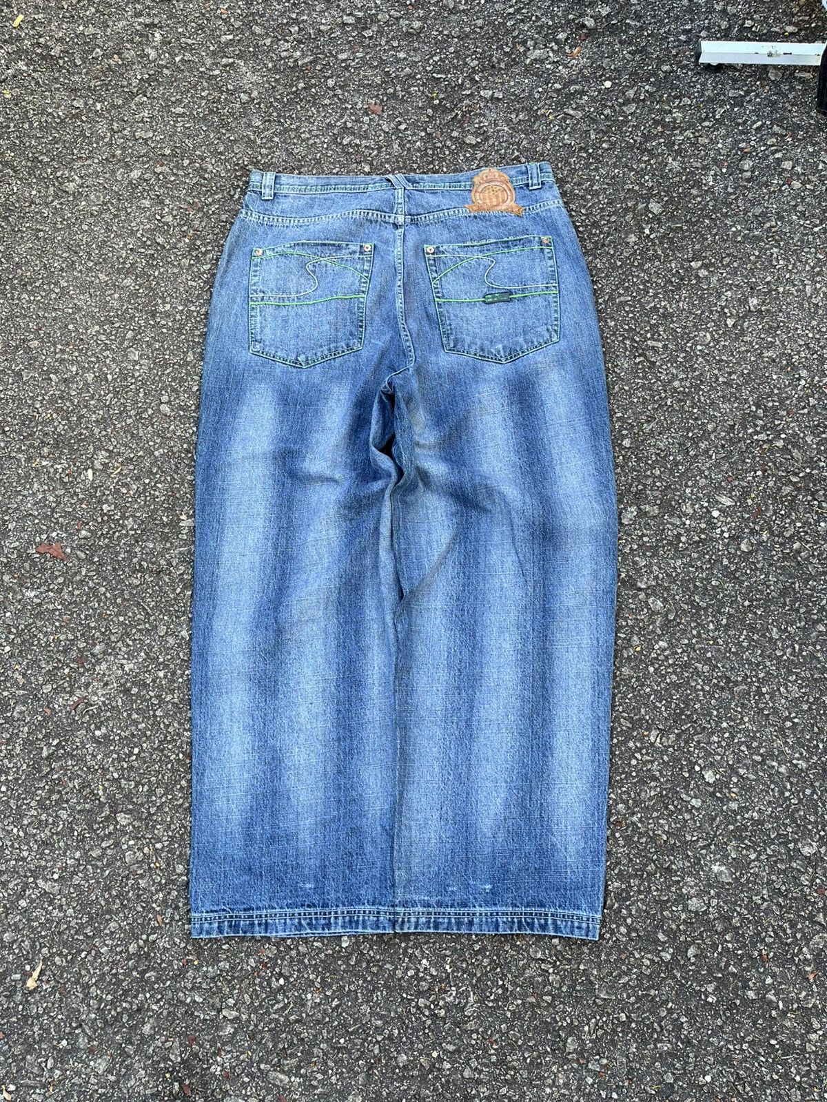 Southpole VTG 90s 2000s Bare Fox Denim Baggy Pants Skater Faded Blue Size US 40 / EU 56 - 9 Thumbnail