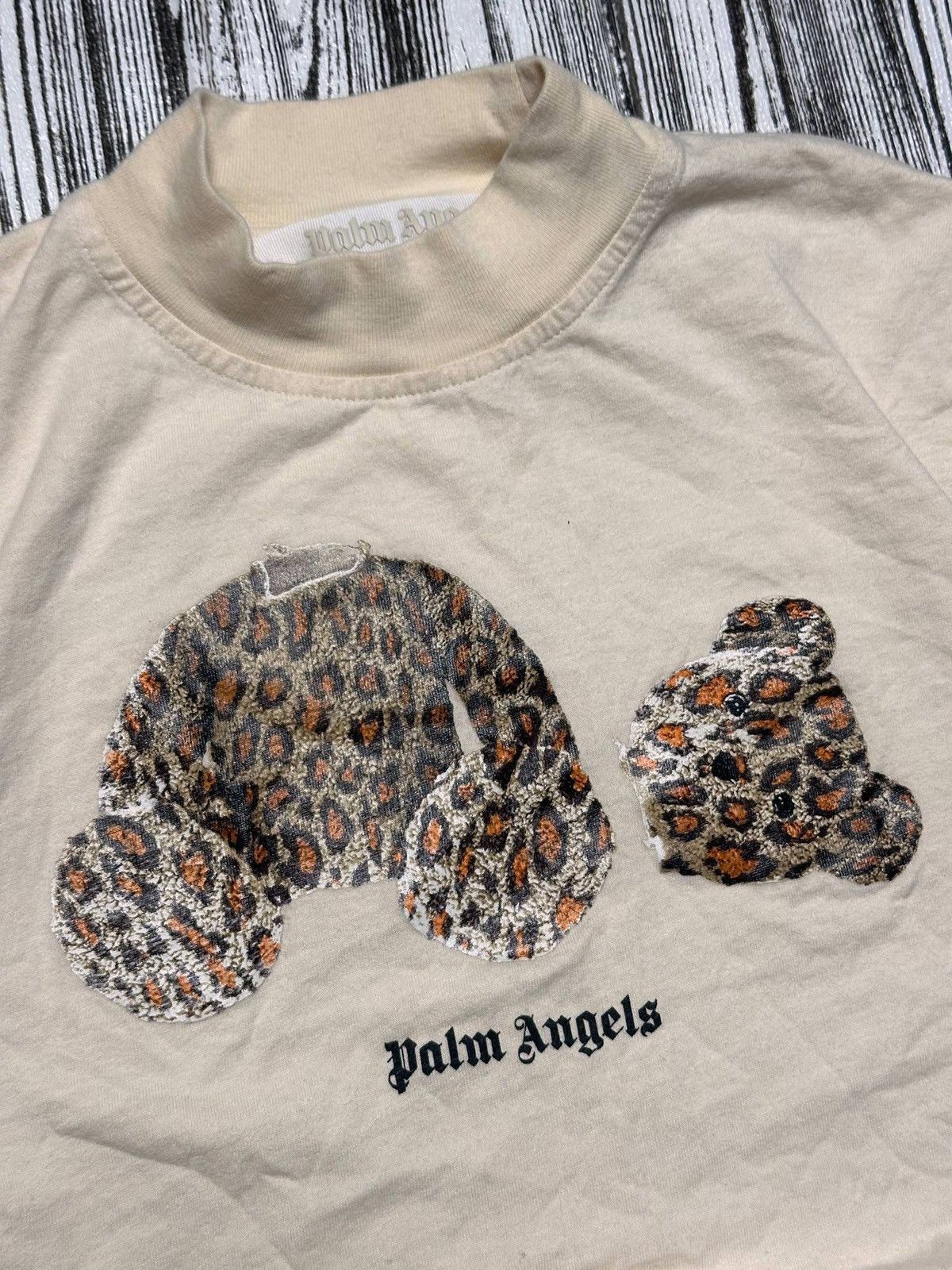 Palm Angels PALM ANGELS Cropped Leopard Beige BEAR TEE SIZE XXS Size XXS / US 00 / IT 34 - 4 Thumbnail