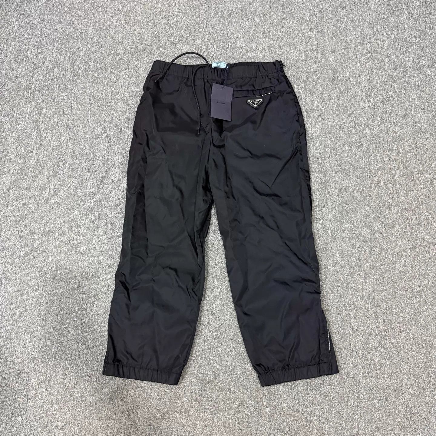 Prada Prada recycled nylon pants triangle logo zipper cuffs size 42 new Size 28" / US 6 / IT 42 - 1 Thumbnail